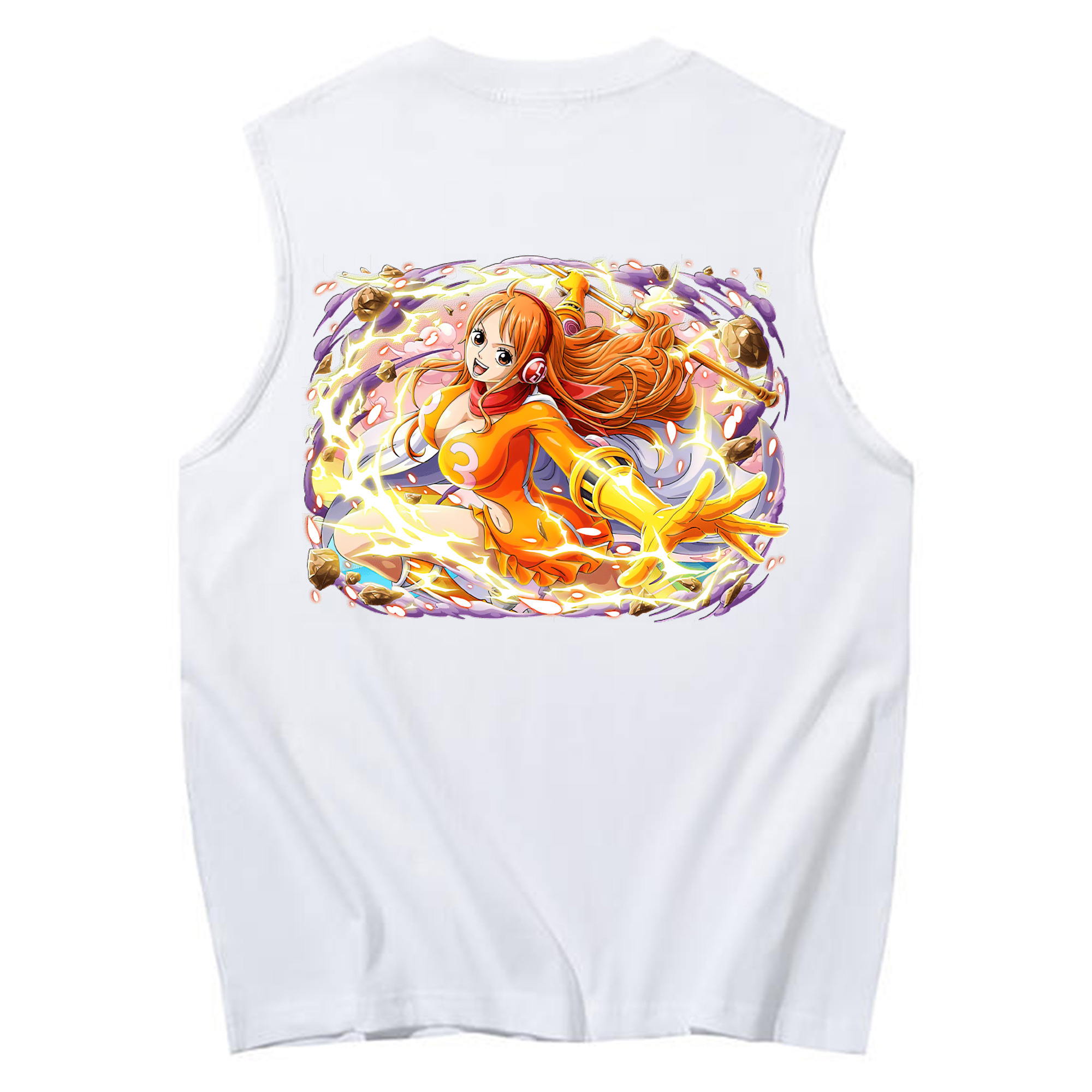 ワンピース ナミ ONE PIECE Nami コットン100％タンクトップ（背面プリント）