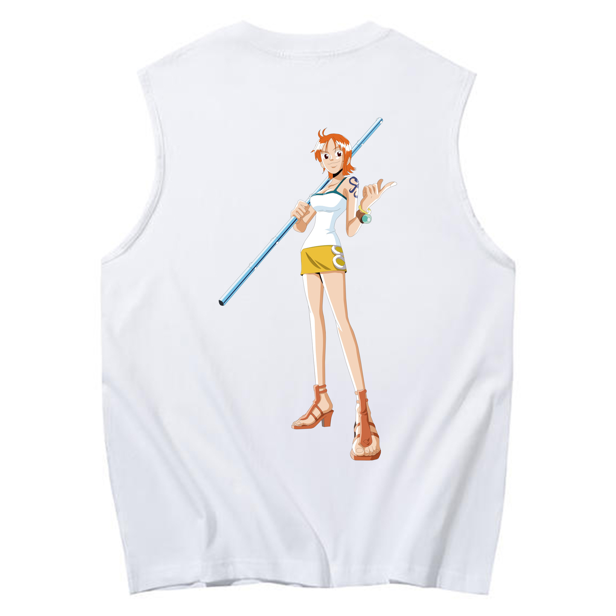ワンピース ナミ ONE PIECE Nami コットン100％タンクトップ（背面プリント）