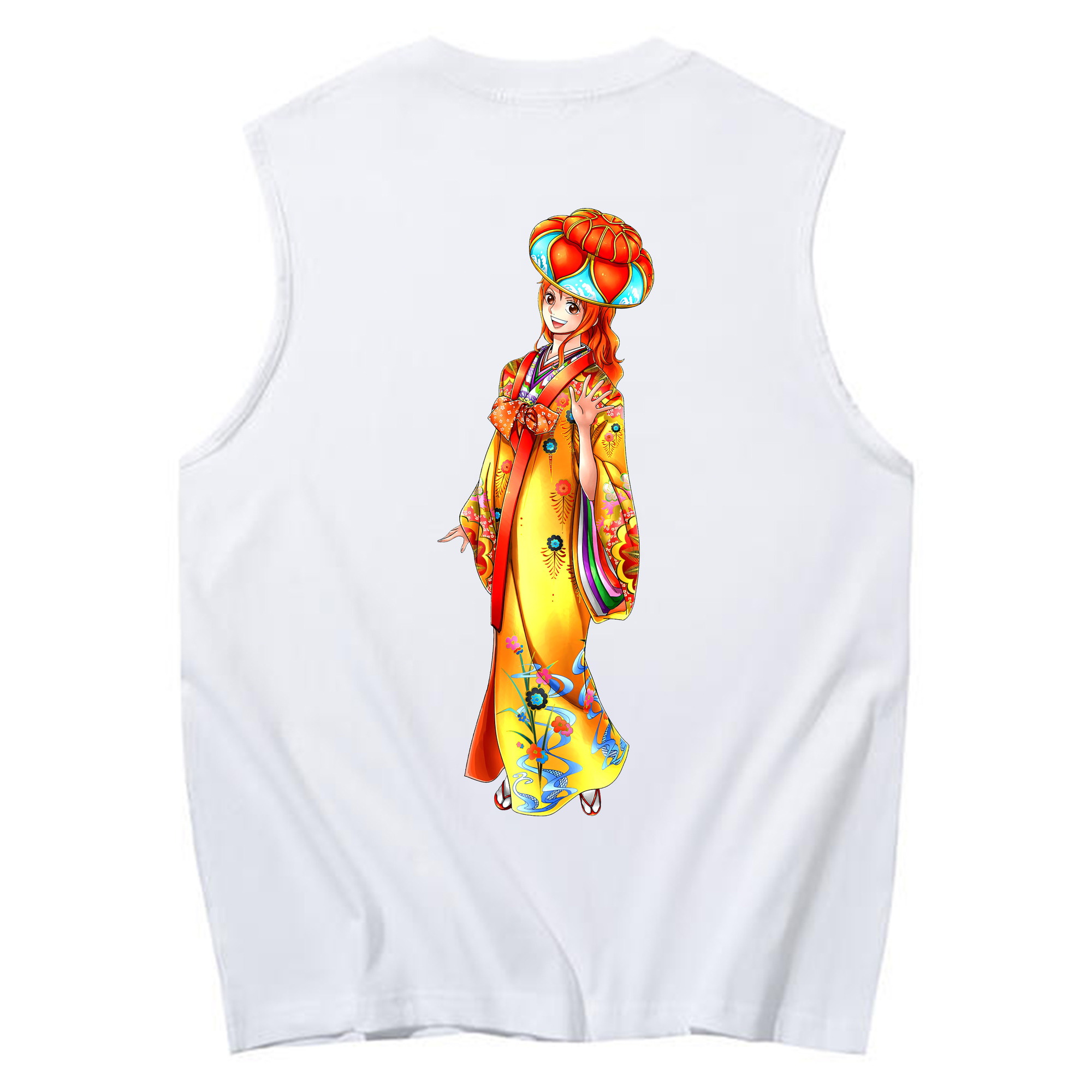 ワンピース ナミ ONE PIECE Nami コットン100％タンクトップ（背面プリント）