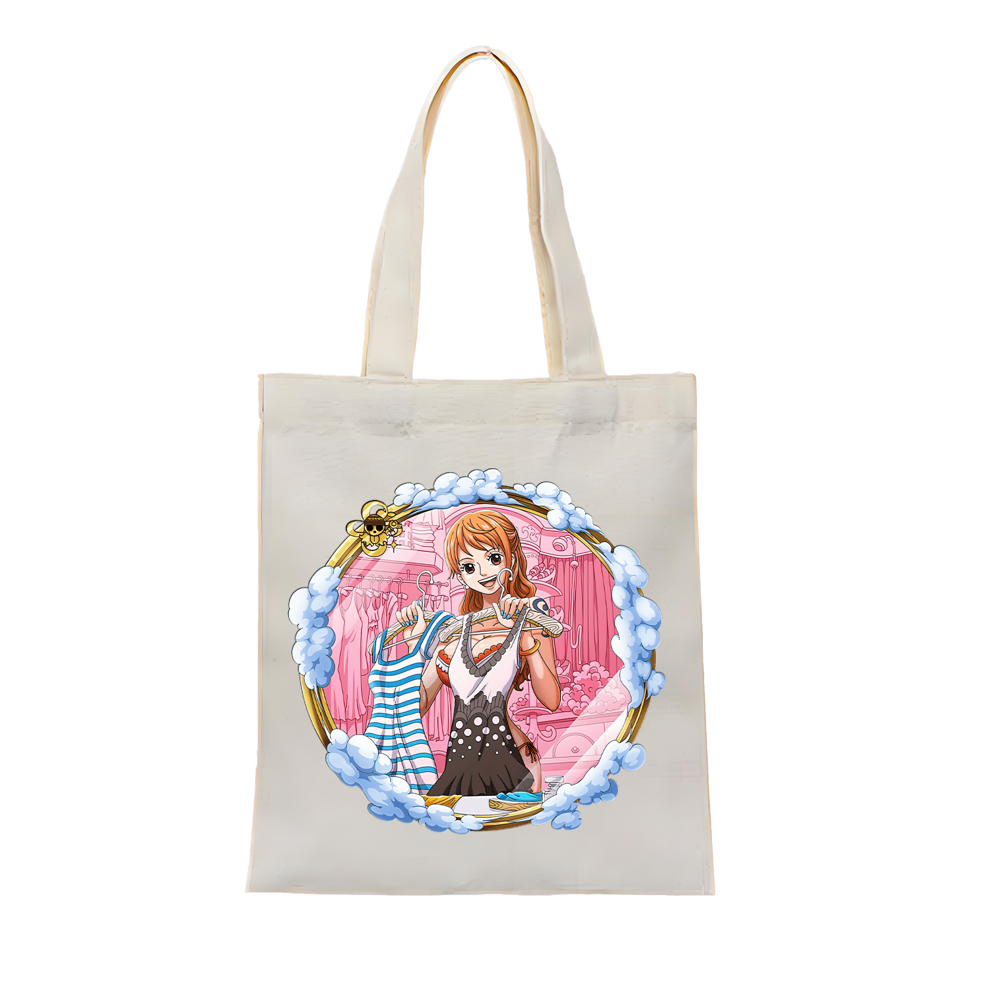 ワンピース ナミ ONE PIECE Nami 縦型キャンバス生地手提げバッグ　トートバッグ