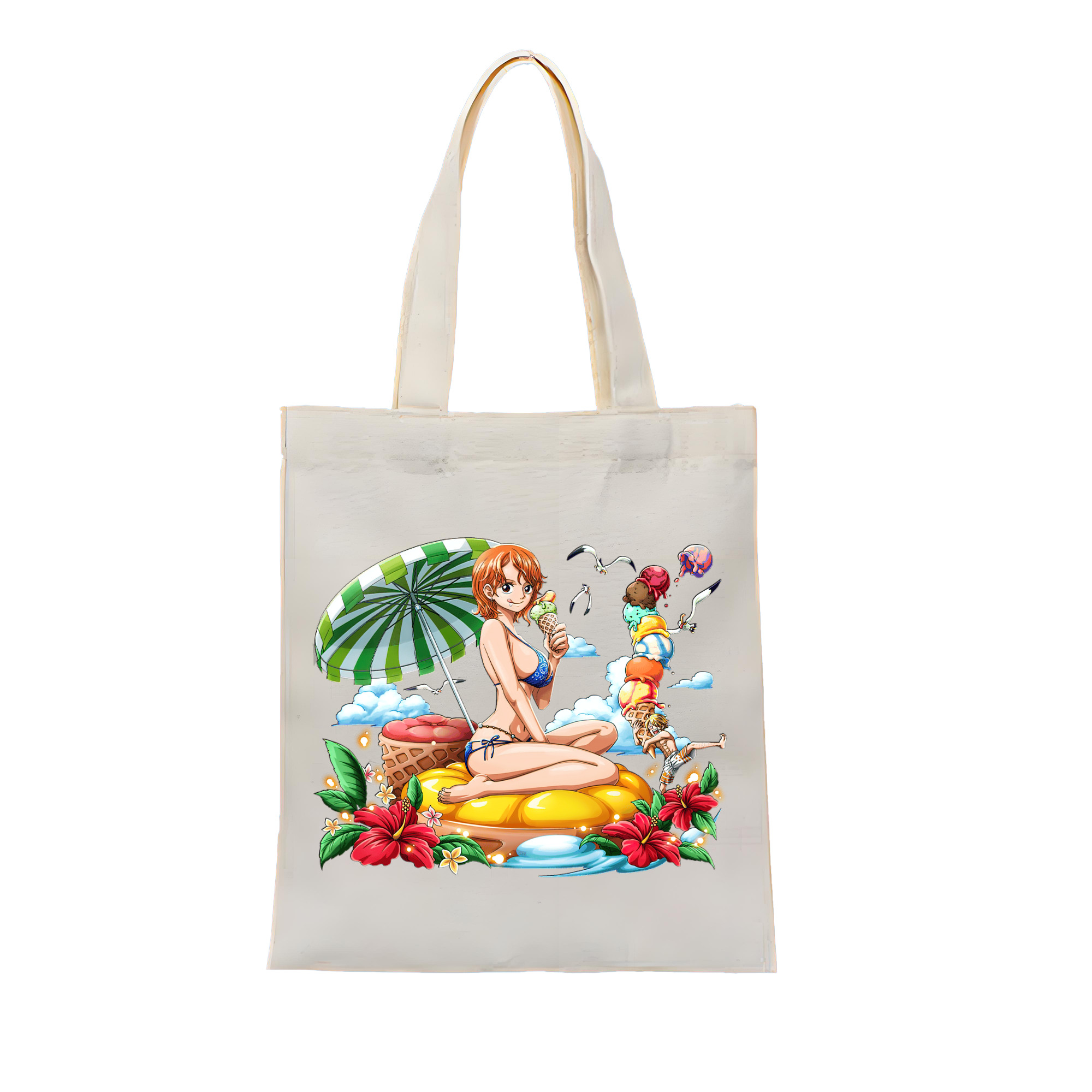 ワンピース ナミ ONE PIECE Nami 縦型キャンバス生地手提げバッグ　トートバッグ