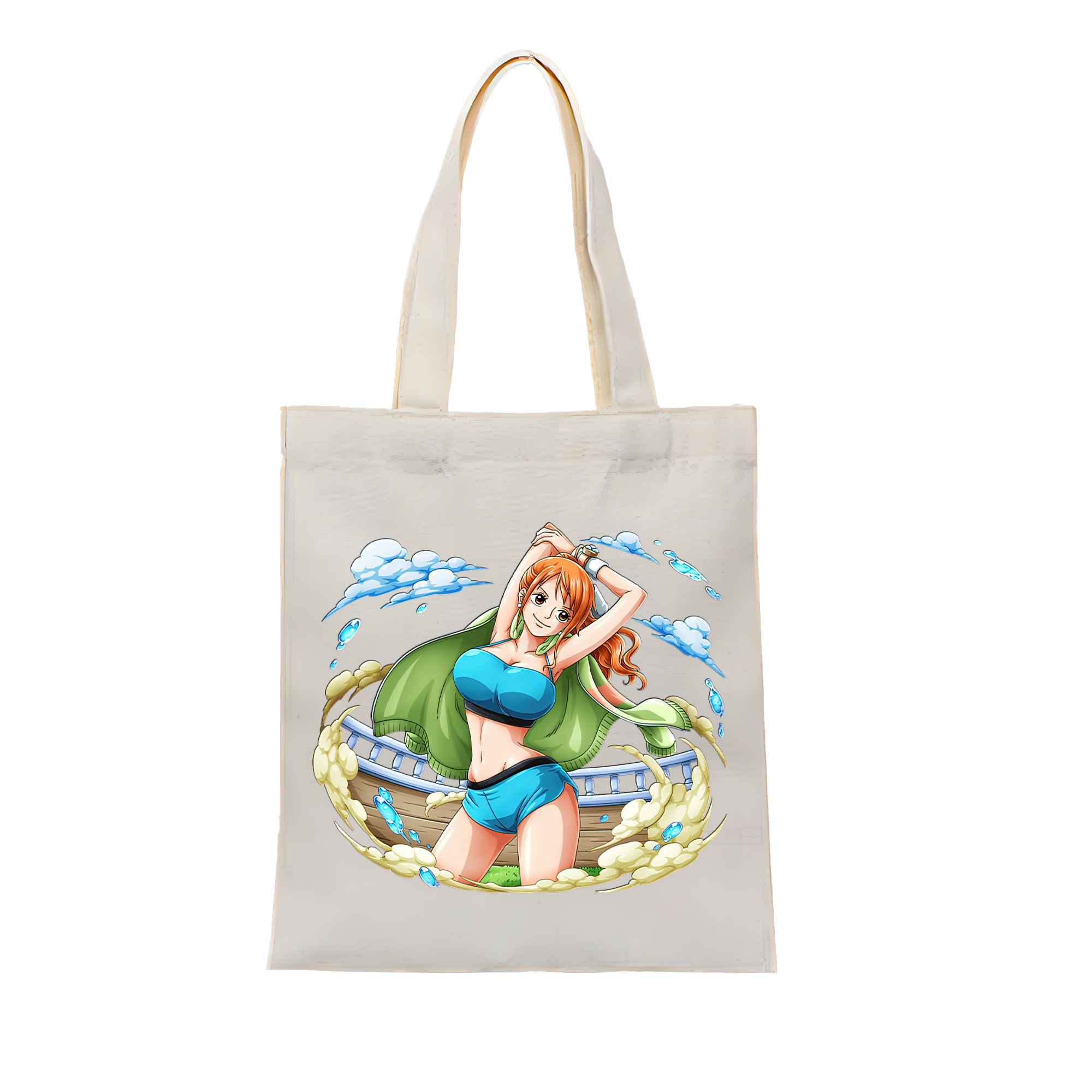 ワンピース ナミ ONE PIECE Nami 縦型キャンバス生地手提げバッグ　トートバッグ