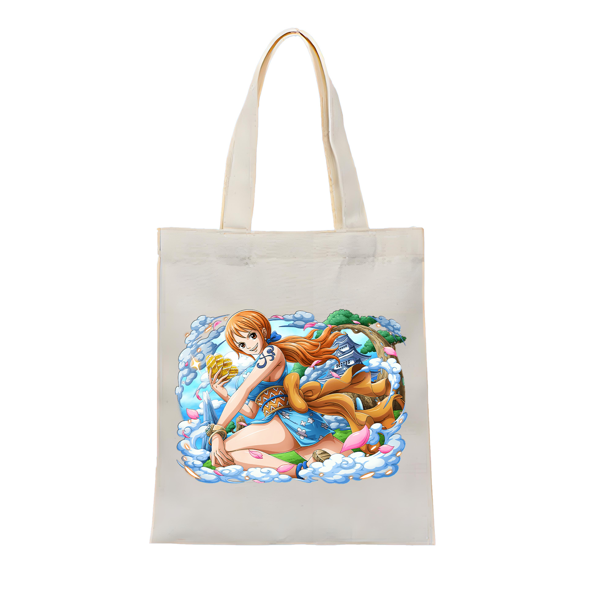 ワンピース ナミ ONE PIECE Nami 縦型キャンバス生地手提げバッグ　トートバッグ
