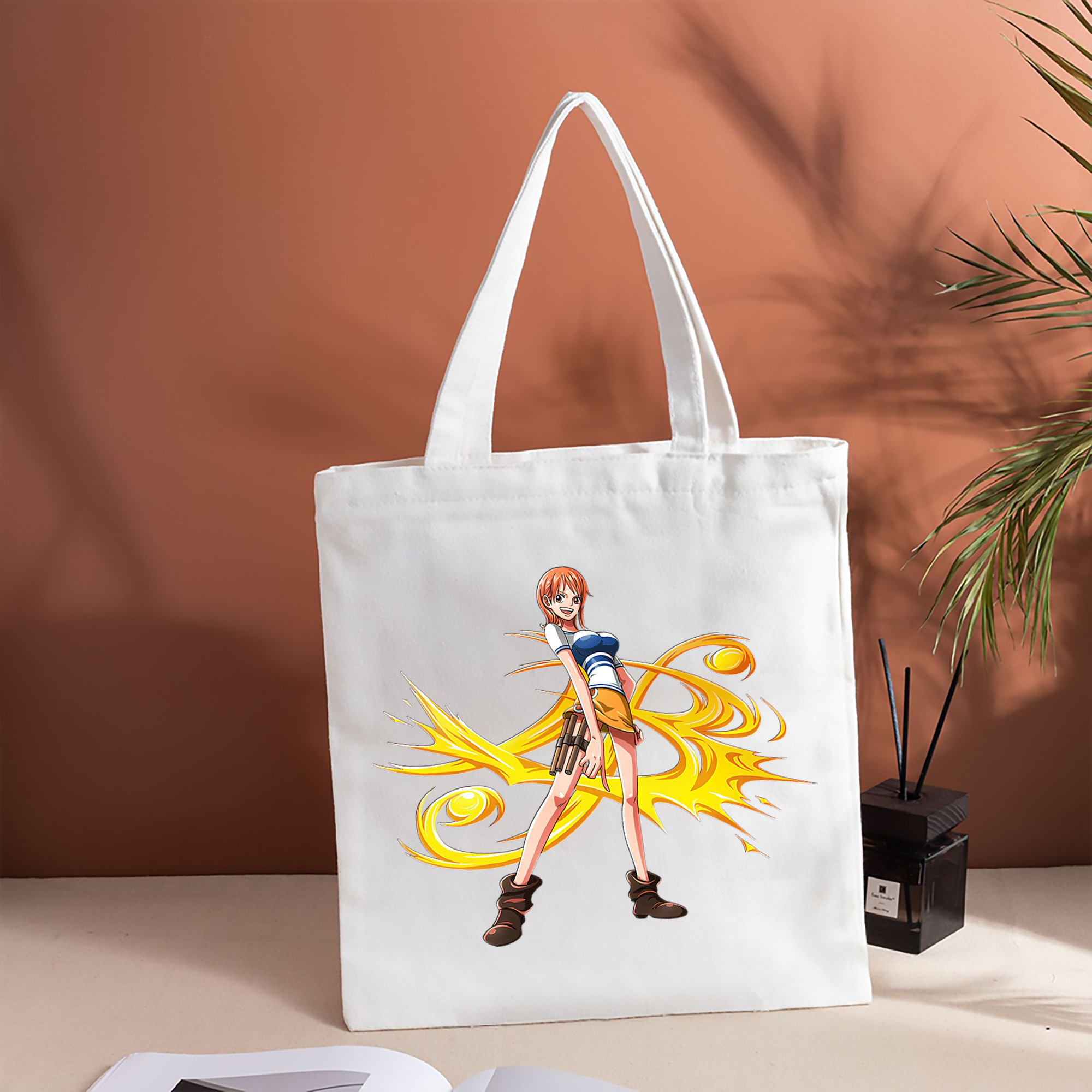 ワンピース ナミ ONE PIECE Nami 縦型キャンバス生地手提げバッグ　トートバッグ