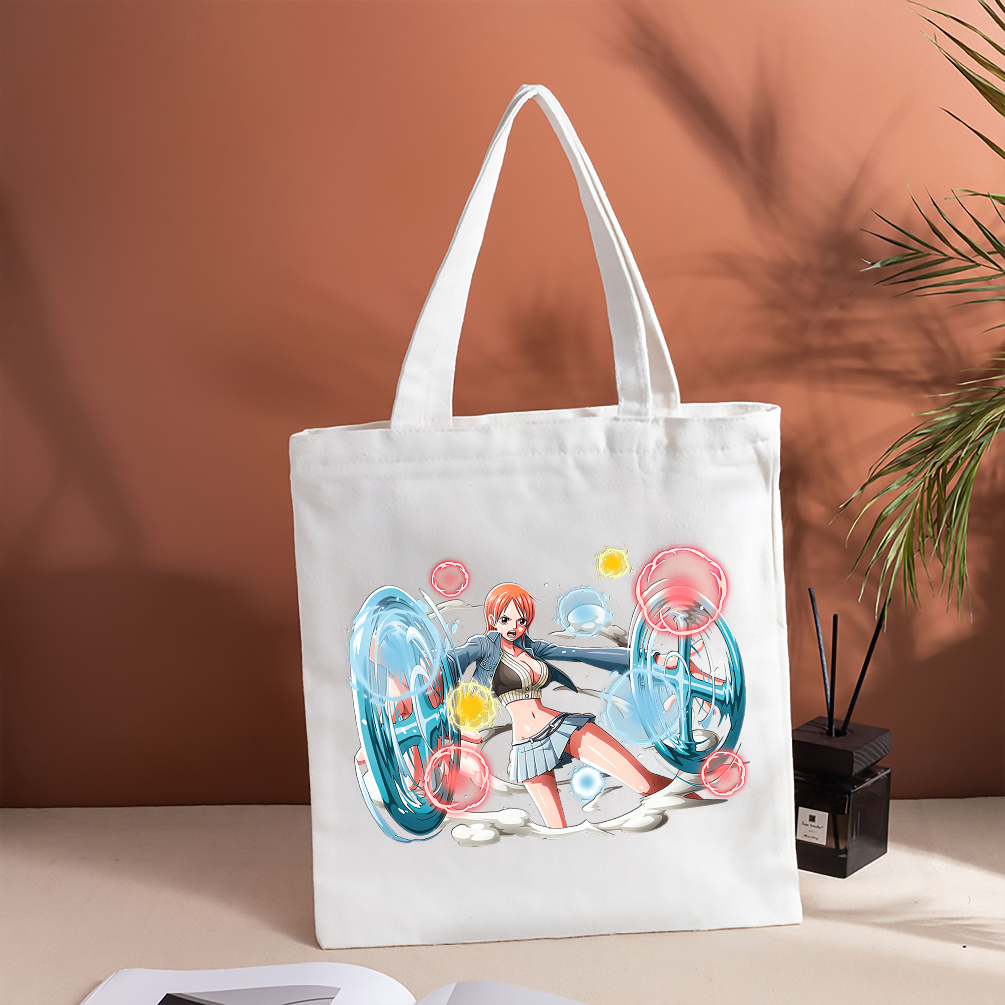 ワンピース ナミ ONE PIECE Nami 縦型キャンバス生地手提げバッグ　トートバッグ