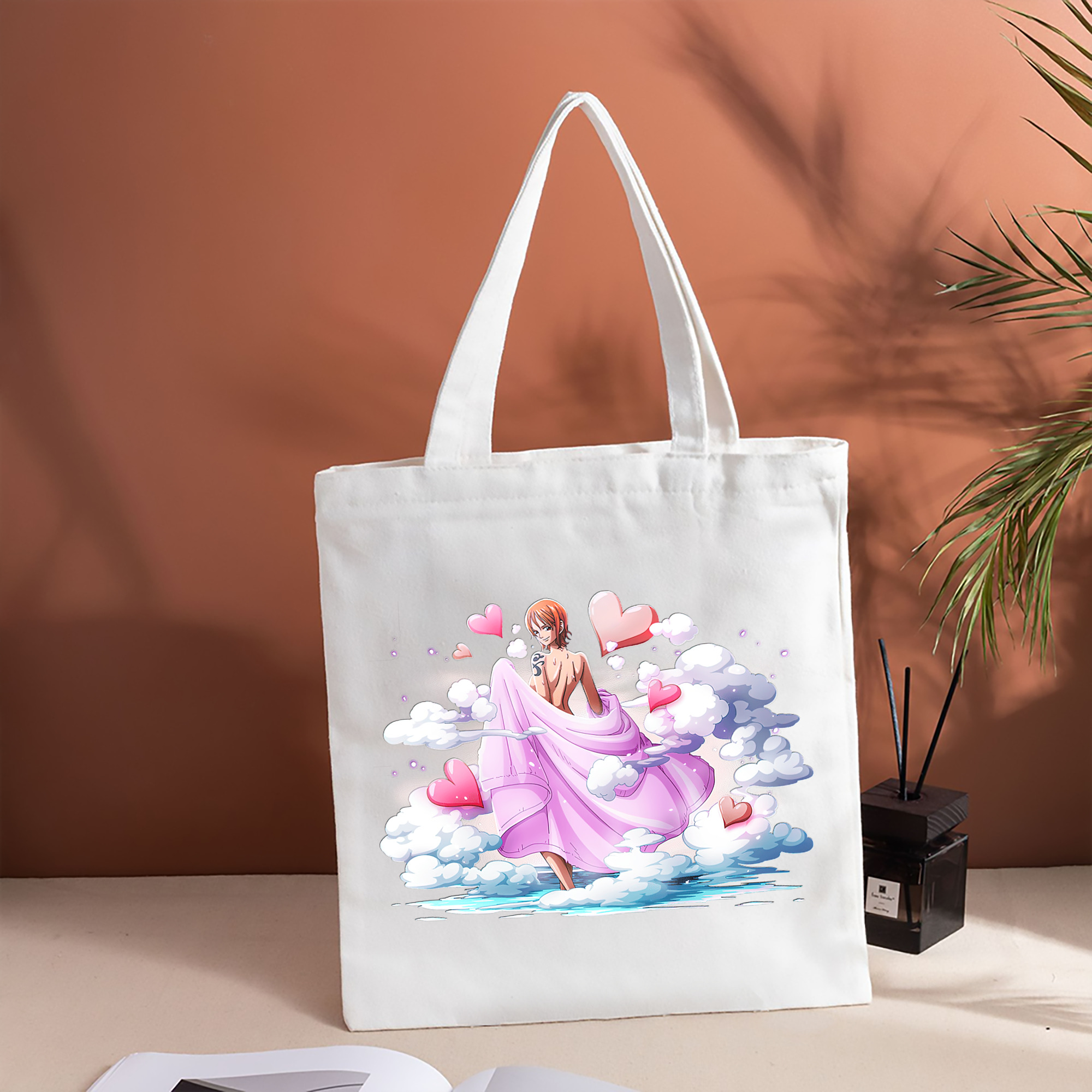 ワンピース ナミ ONE PIECE Nami 縦型キャンバス生地手提げバッグ　トートバッグ