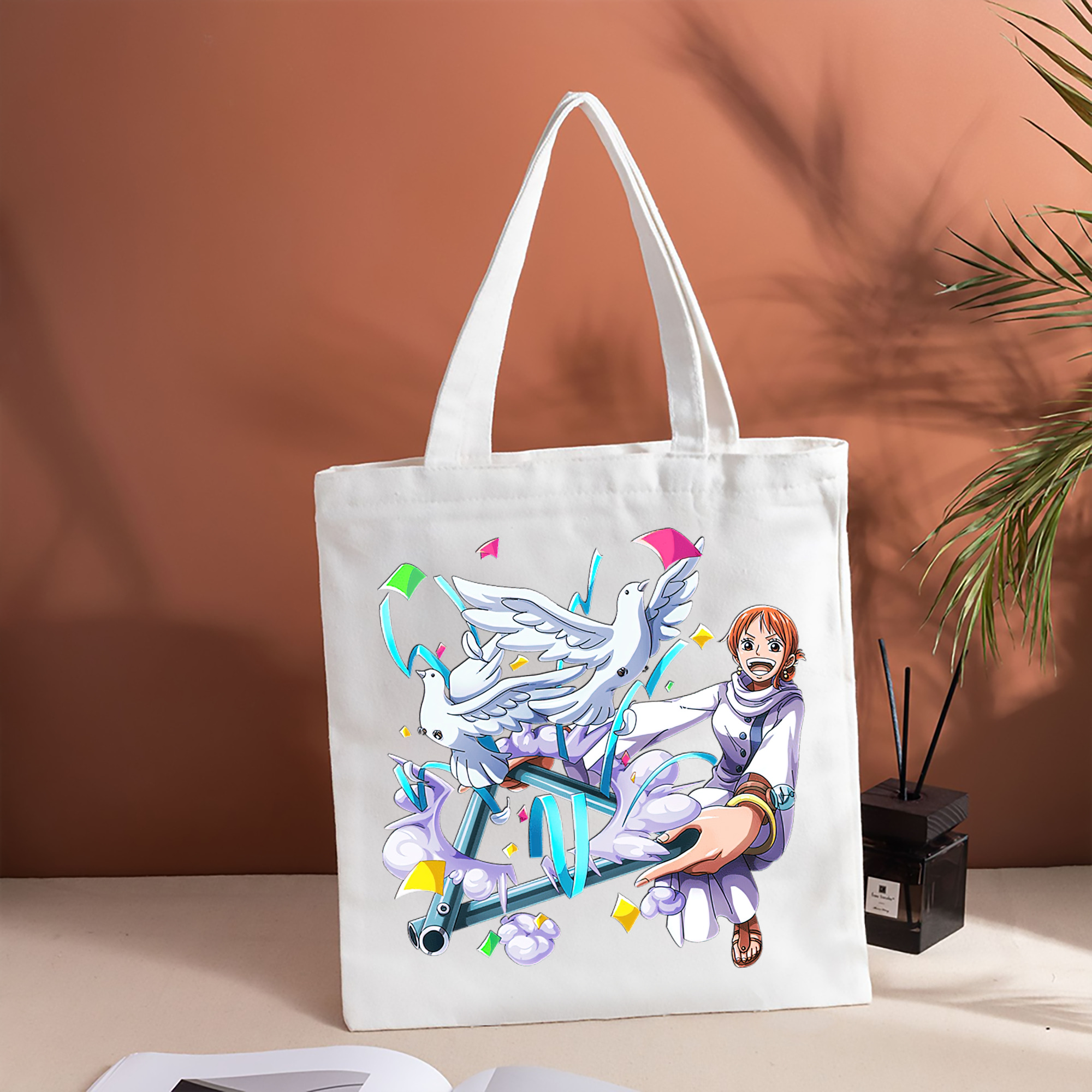 ワンピース ナミ ONE PIECE Nami 縦型キャンバス生地手提げバッグ　トートバッグ
