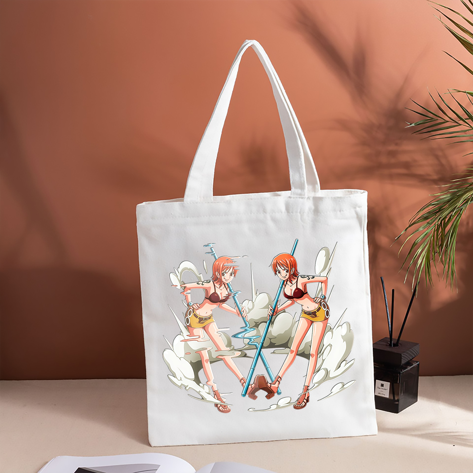 ワンピース ナミ ONE PIECE Nami 縦型キャンバス生地手提げバッグ　トートバッグ