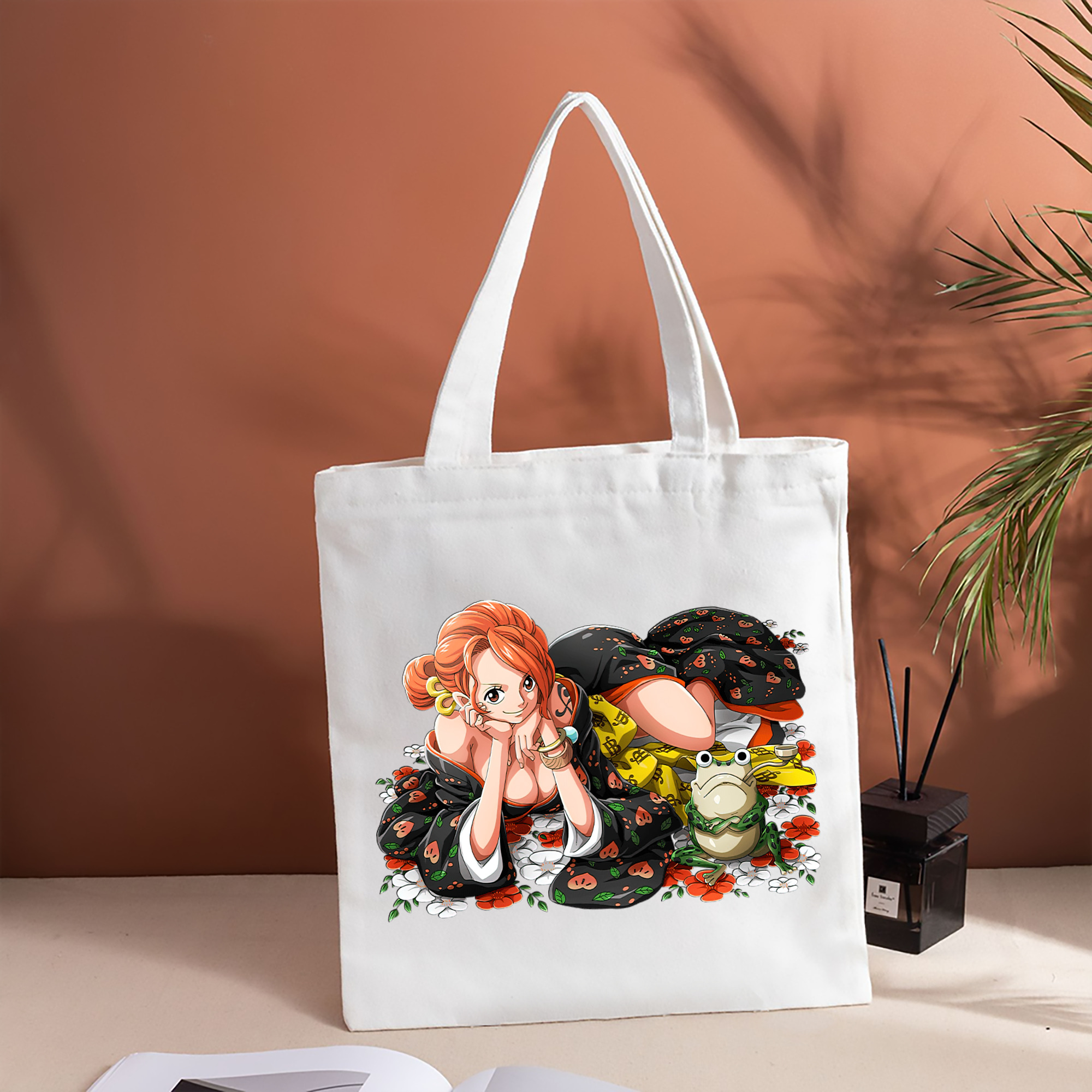 ワンピース ナミ ONE PIECE Nami 縦型キャンバス生地手提げバッグ　トートバッグ