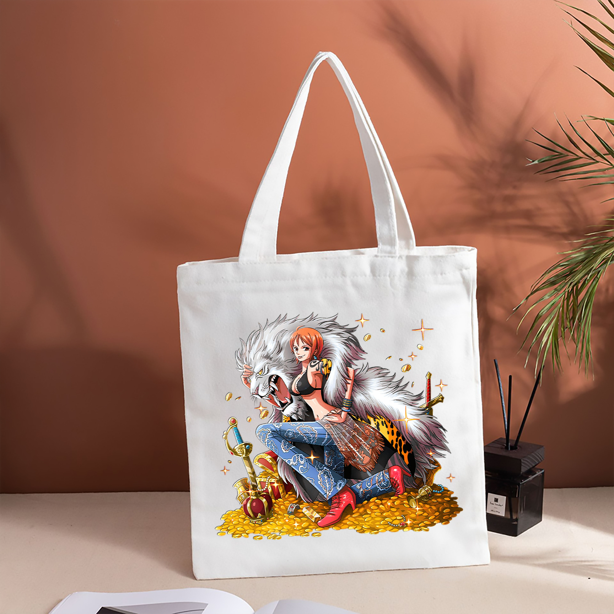 ワンピース ナミ ONE PIECE Nami 縦型キャンバス生地手提げバッグ　トートバッグ