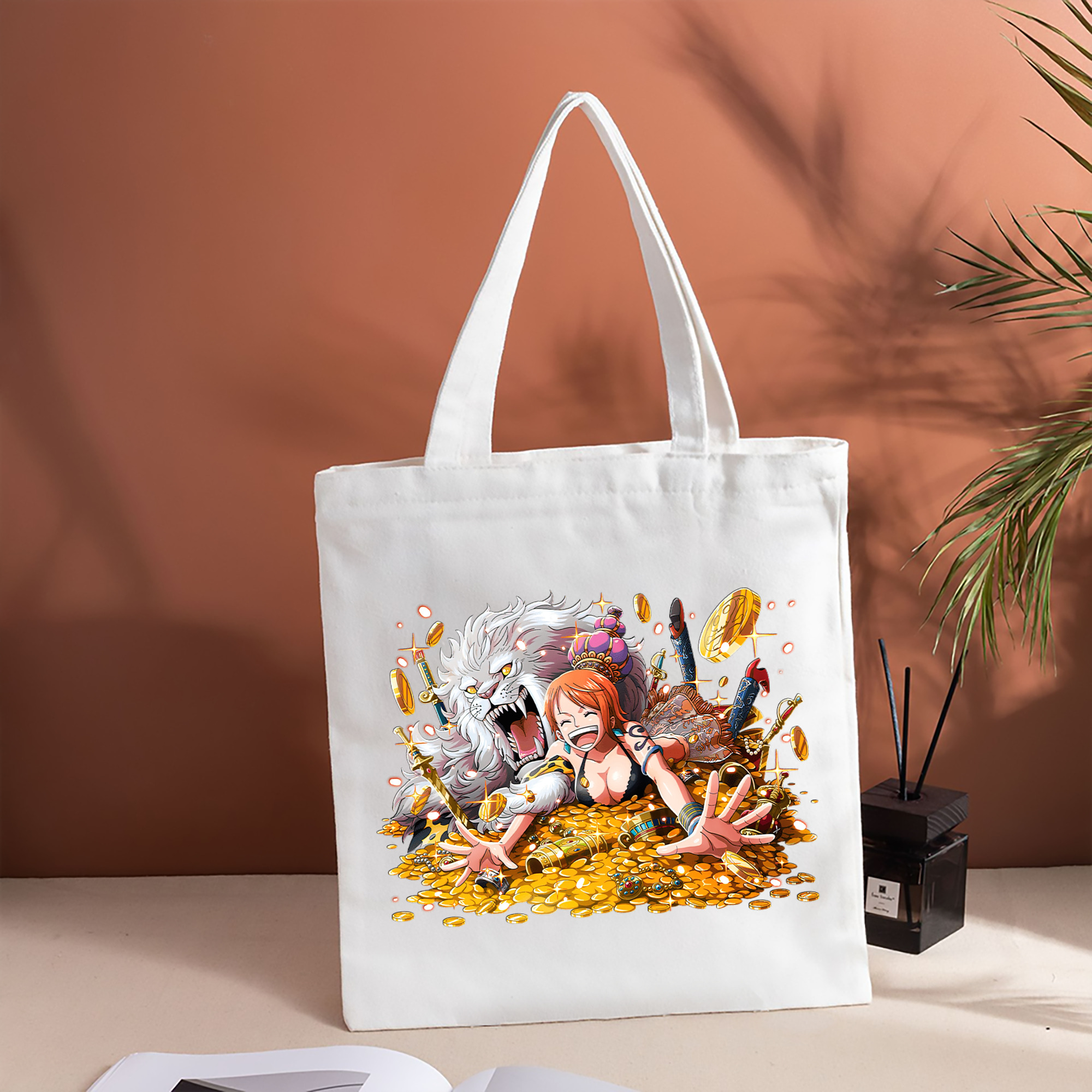 ワンピース ナミ ONE PIECE Nami 縦型キャンバス生地手提げバッグ　トートバッグ
