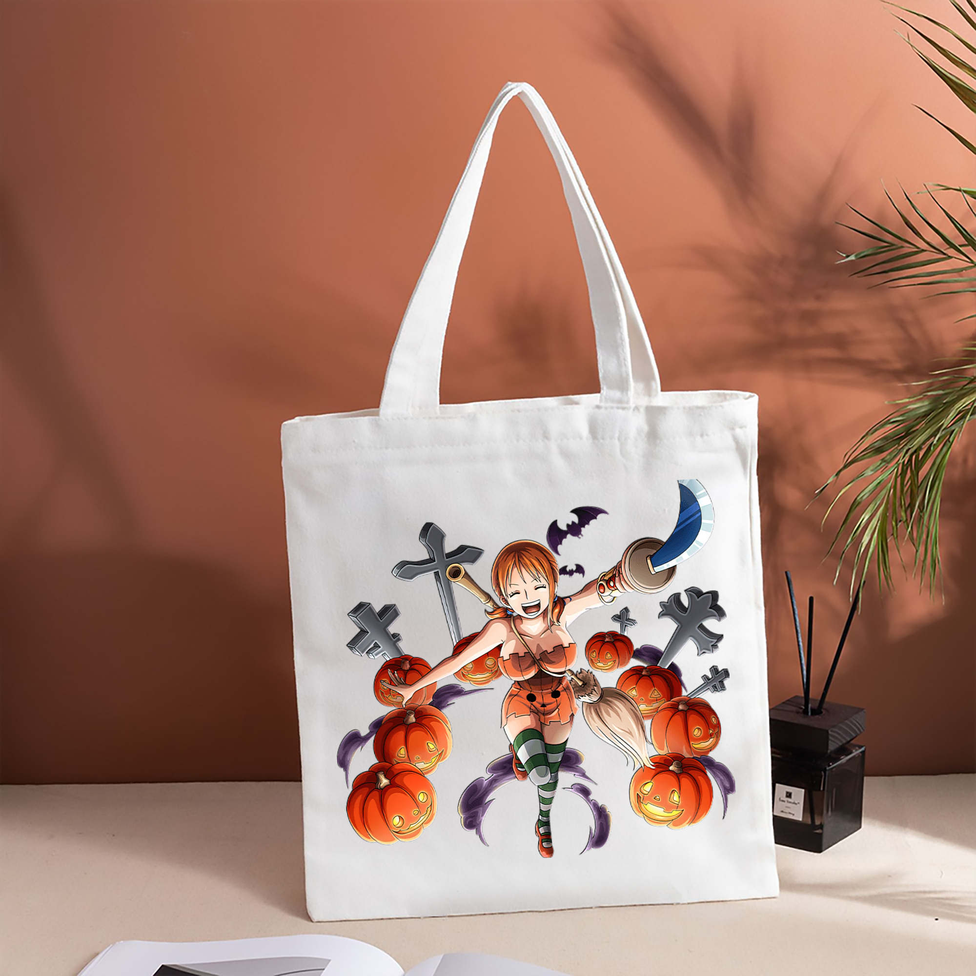 ワンピース ナミ ONE PIECE Nami 縦型キャンバス生地手提げバッグ　トートバッグ