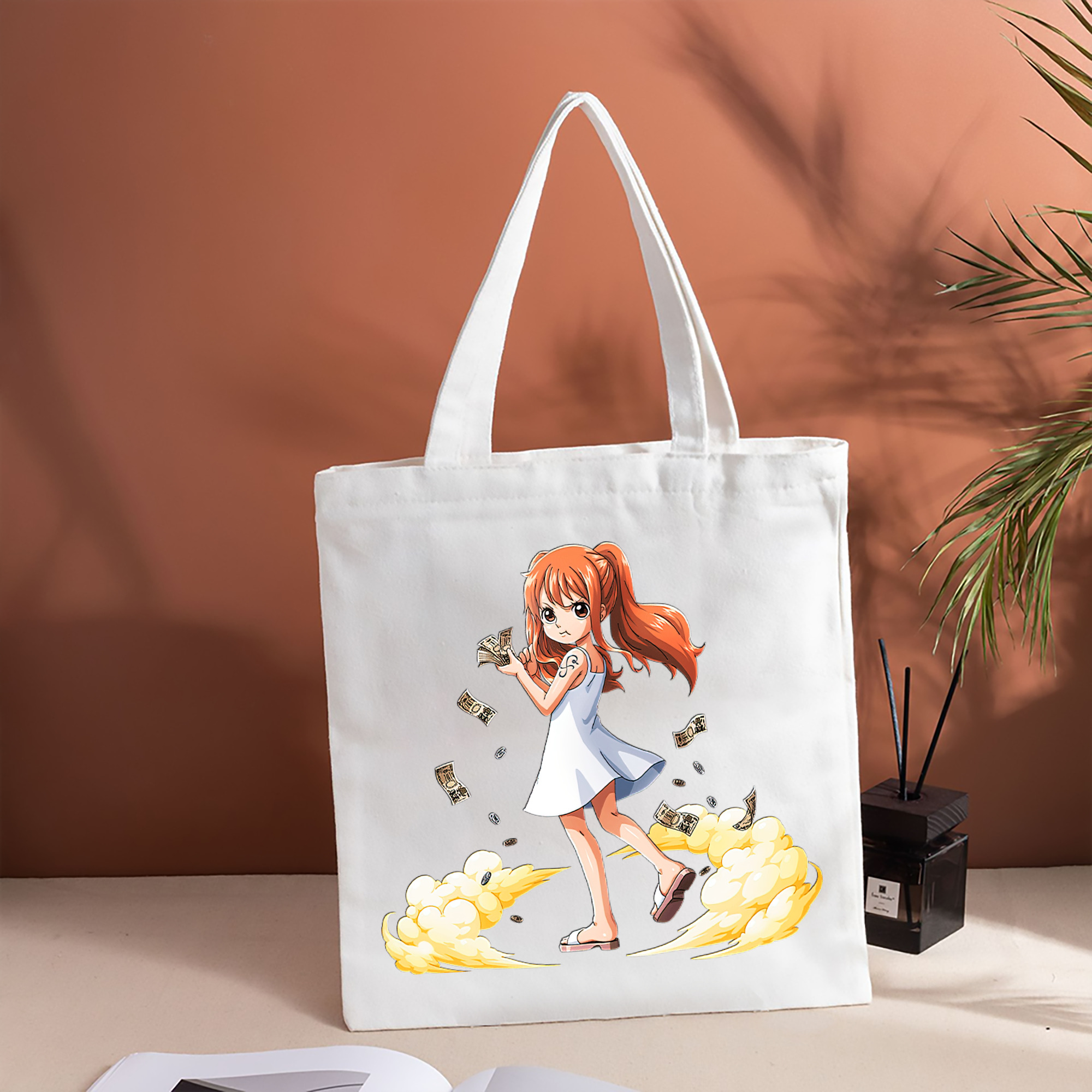 ワンピース ナミ ONE PIECE Nami 縦型キャンバス生地手提げバッグ　トートバッグ
