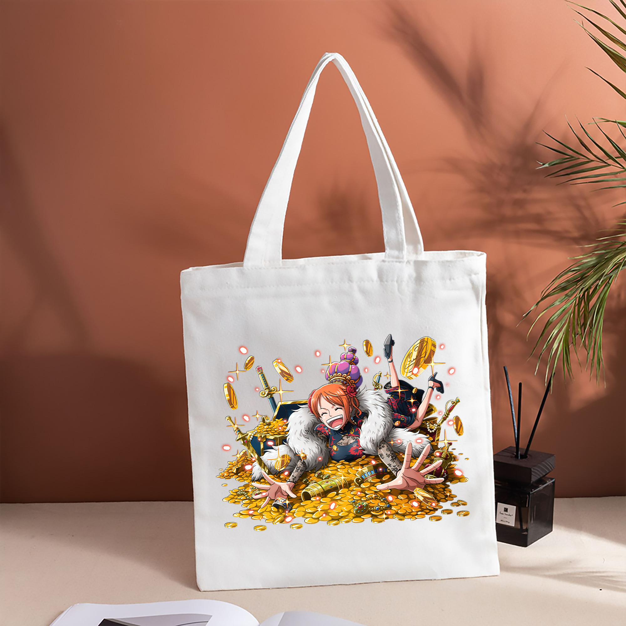 ワンピース ナミ ONE PIECE Nami 縦型キャンバス生地手提げバッグ　トートバッグ