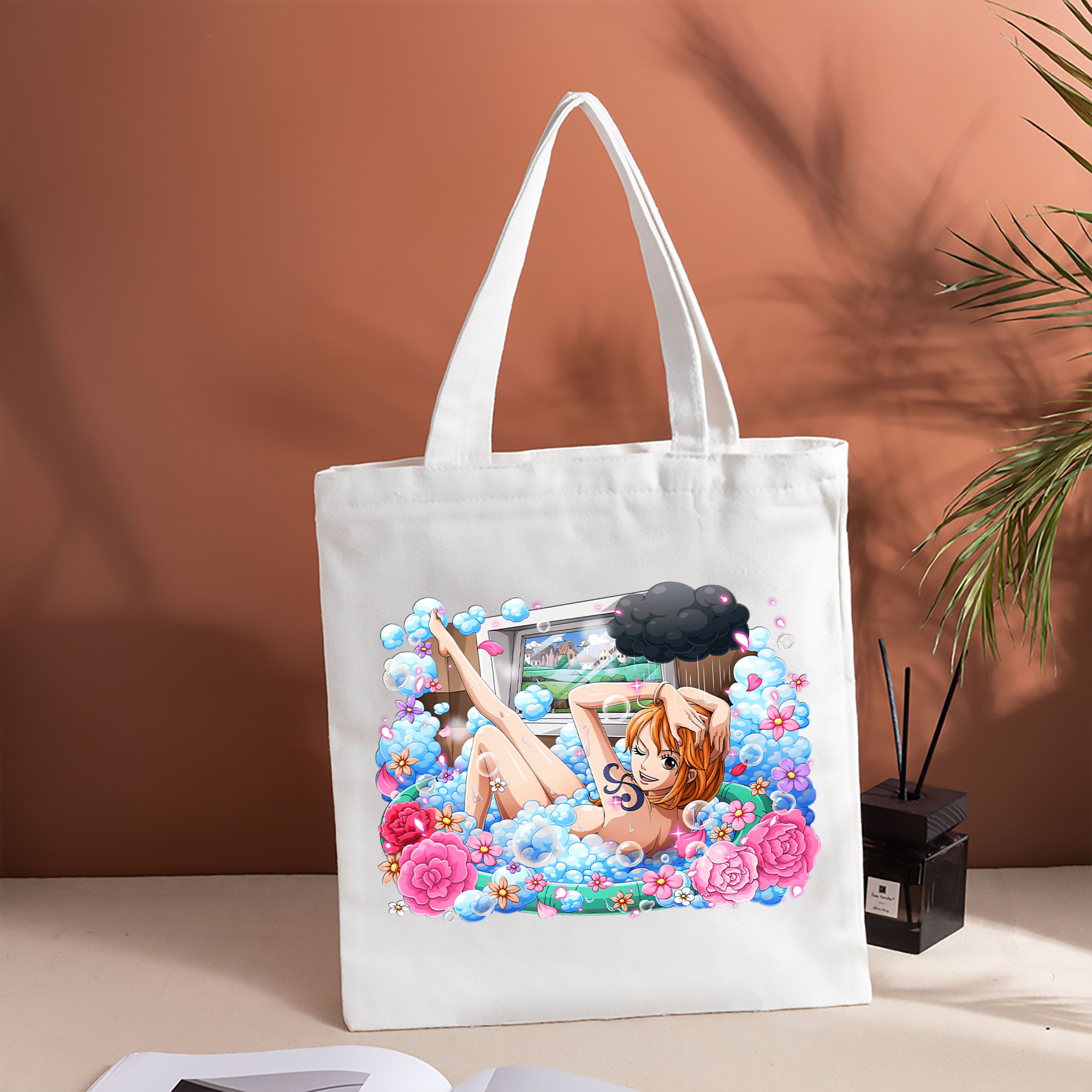 ワンピース ナミ ONE PIECE Nami 縦型キャンバス生地手提げバッグ　トートバッグ