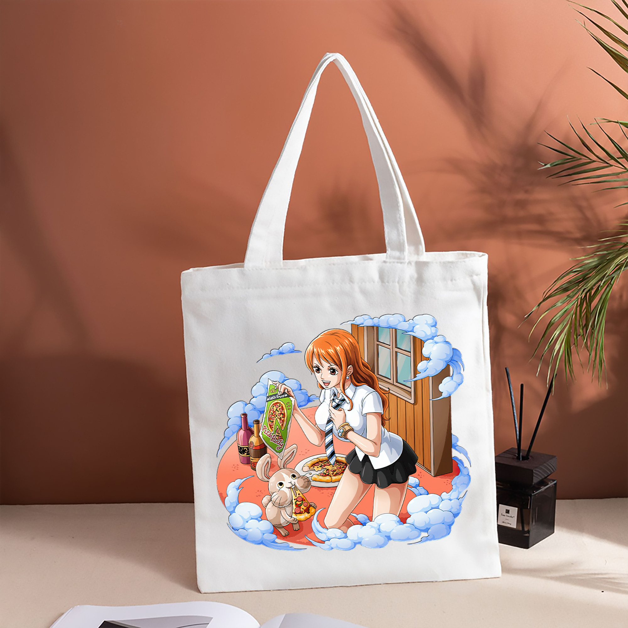 ワンピース ナミ ONE PIECE Nami 縦型キャンバス生地手提げバッグ　トートバッグ