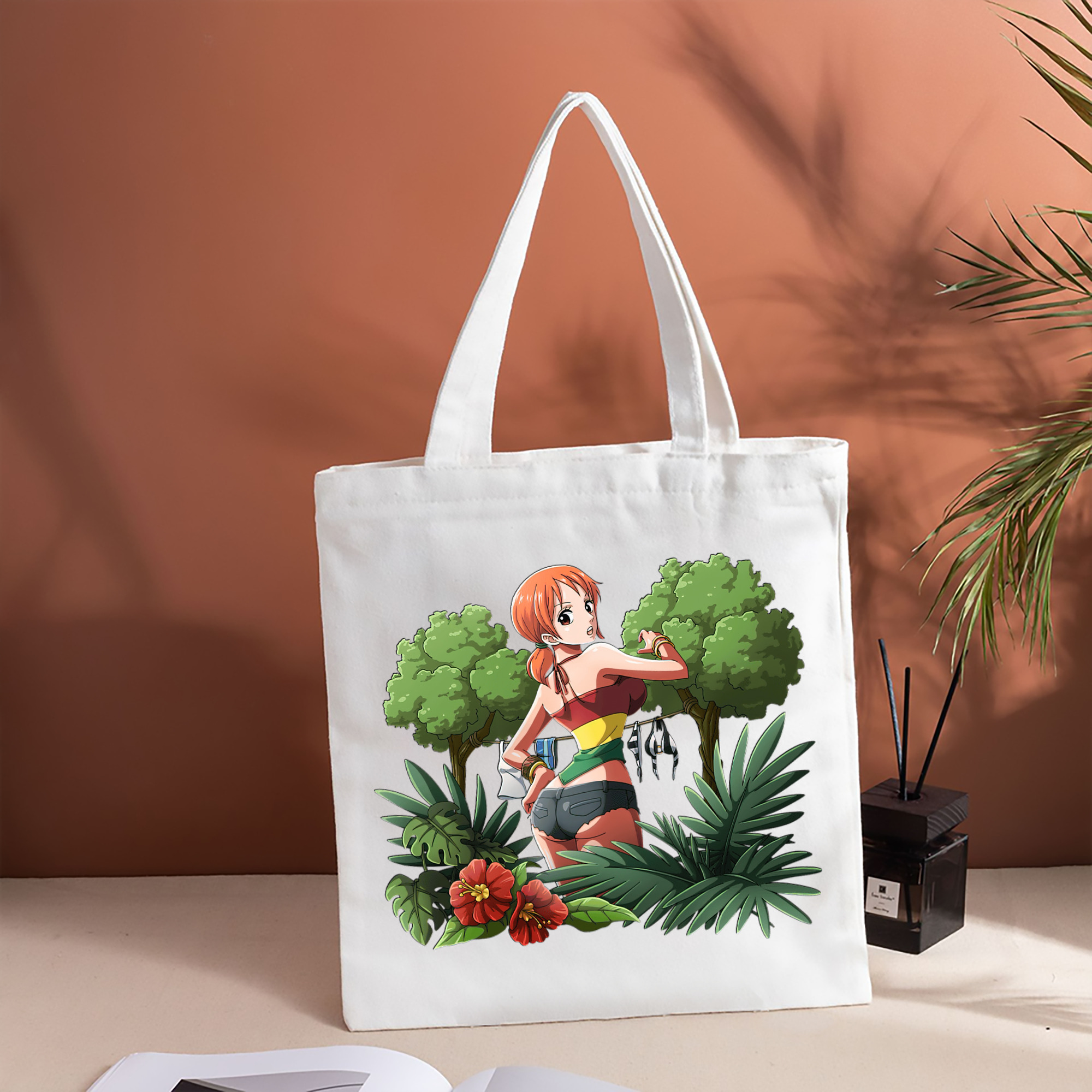 ワンピース ナミ ONE PIECE Nami 縦型キャンバス生地手提げバッグ　トートバッグ