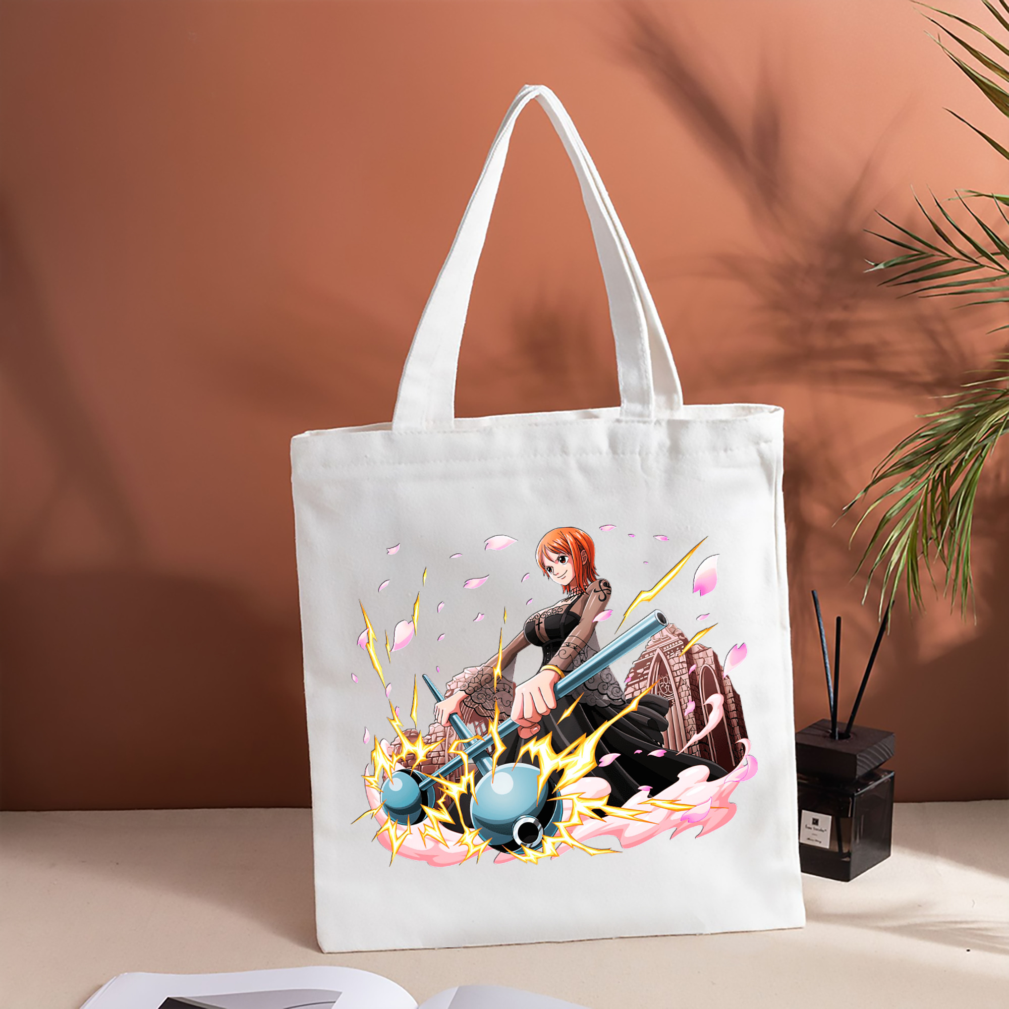 ワンピース ナミ ONE PIECE Nami 縦型キャンバス生地手提げバッグ　トートバッグ