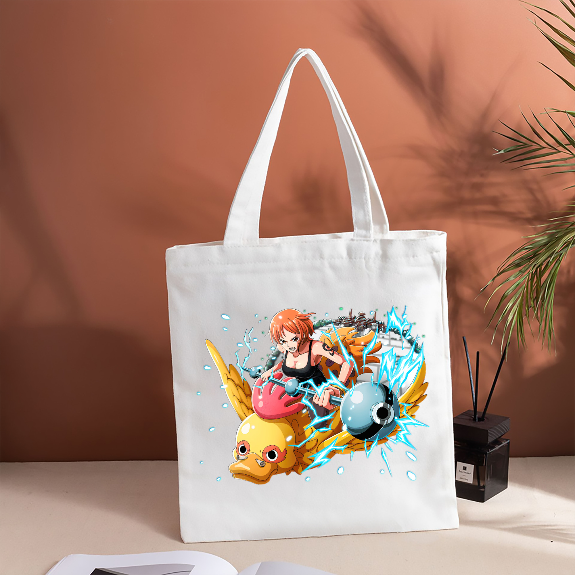 ワンピース ナミ ONE PIECE Nami 縦型キャンバス生地手提げバッグ　トートバッグ