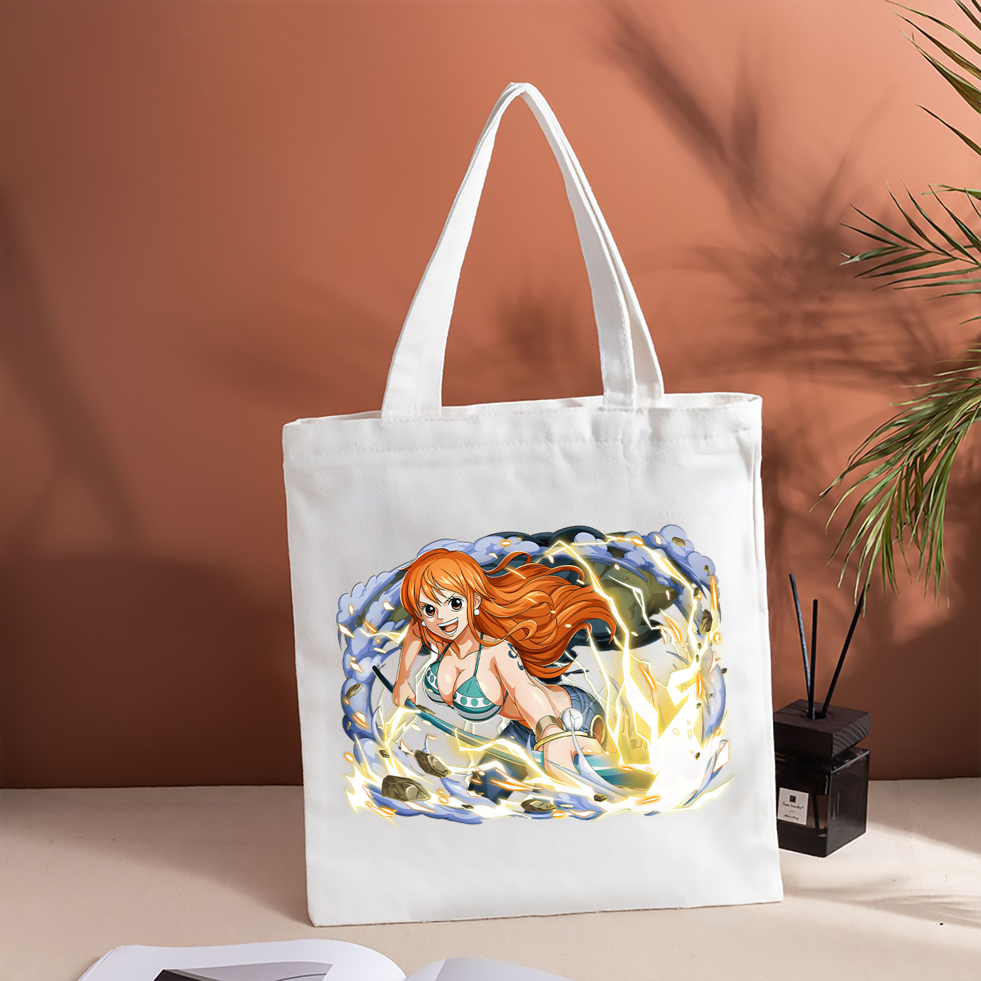 ワンピース ナミ ONE PIECE Nami 縦型キャンバス生地手提げバッグ　トートバッグ