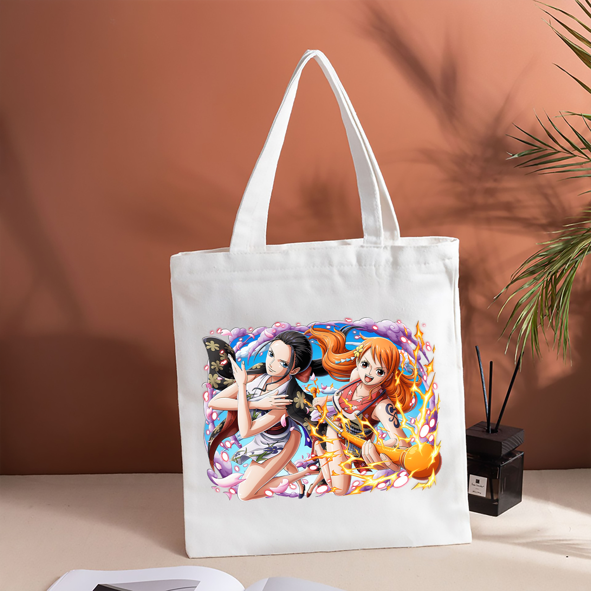 ワンピース ナミ ONE PIECE Nami 縦型キャンバス生地手提げバッグ　トートバッグ