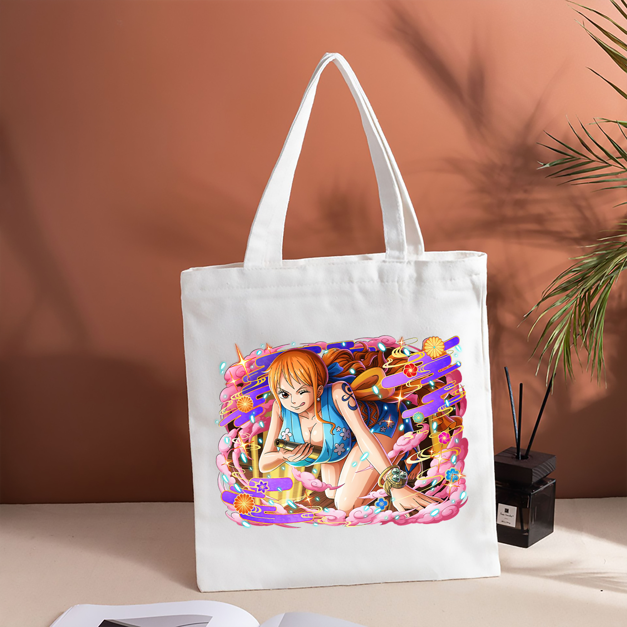 ワンピース ナミ ONE PIECE Nami 縦型キャンバス生地手提げバッグ　トートバッグ