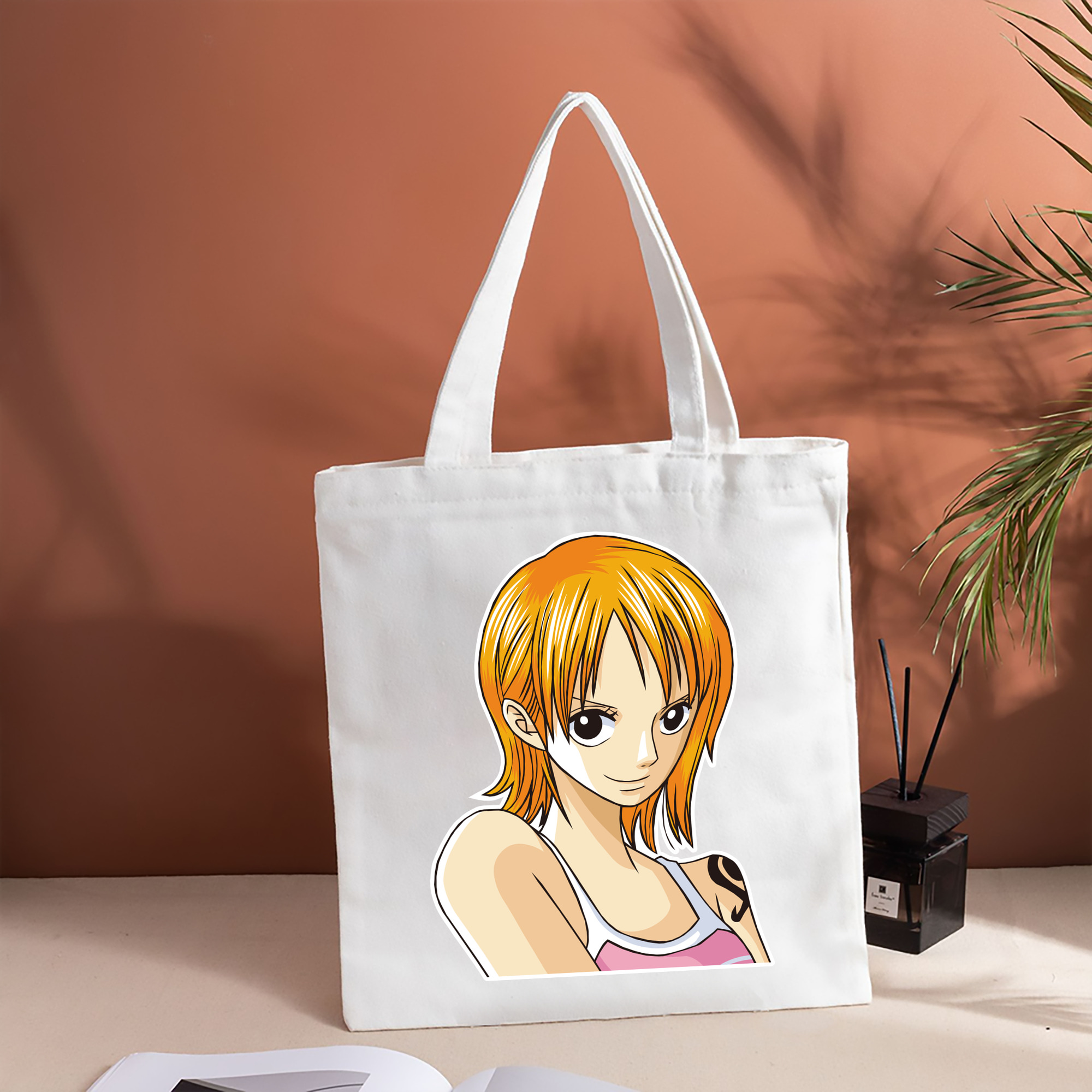 ワンピース ナミ ONE PIECE Nami 縦型キャンバス生地手提げバッグ　トートバッグ