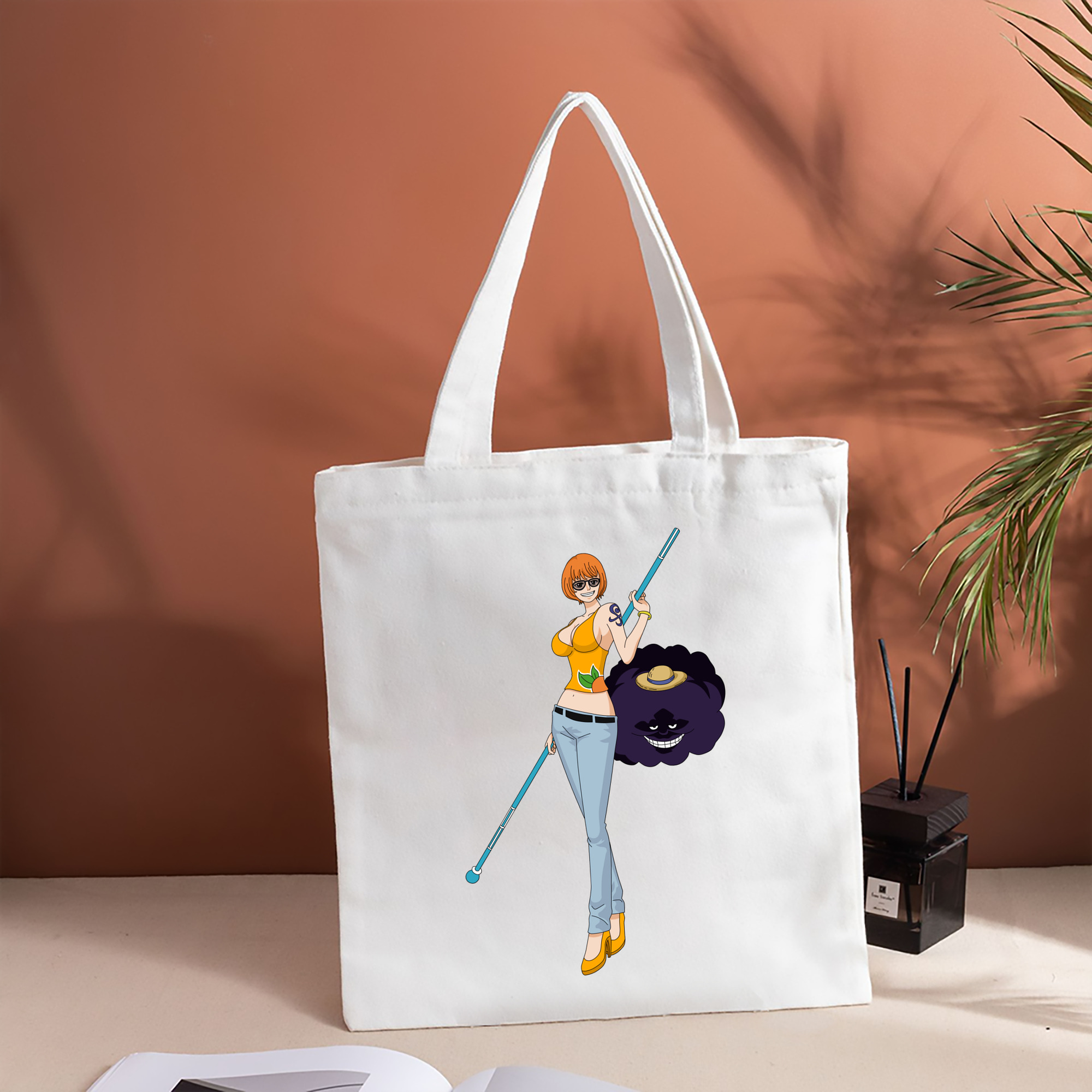 ワンピース ナミ ONE PIECE Nami 縦型キャンバス生地手提げバッグ　トートバッグ