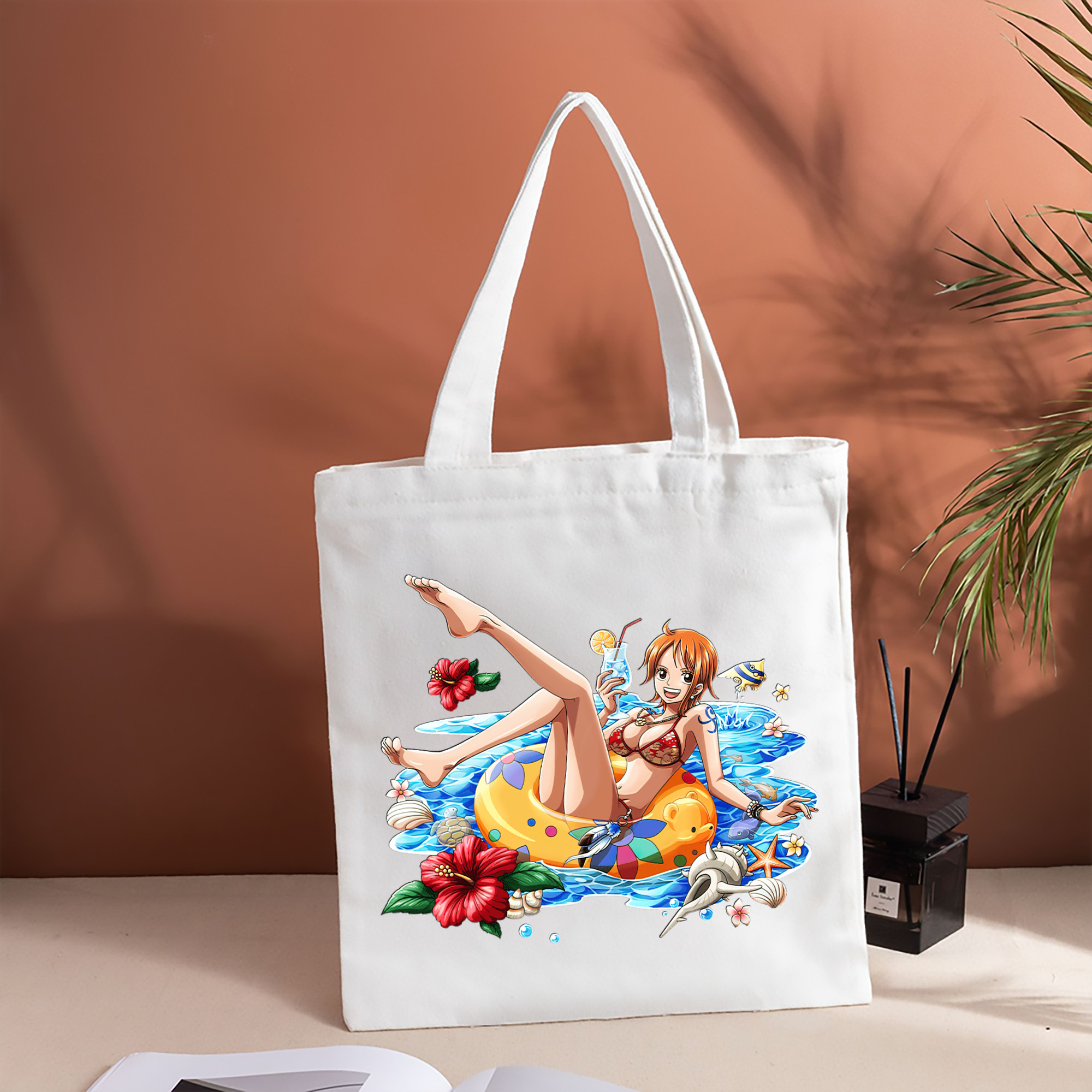 ワンピース ナミ ONE PIECE Nami 縦型キャンバス生地手提げバッグ　トートバッグ
