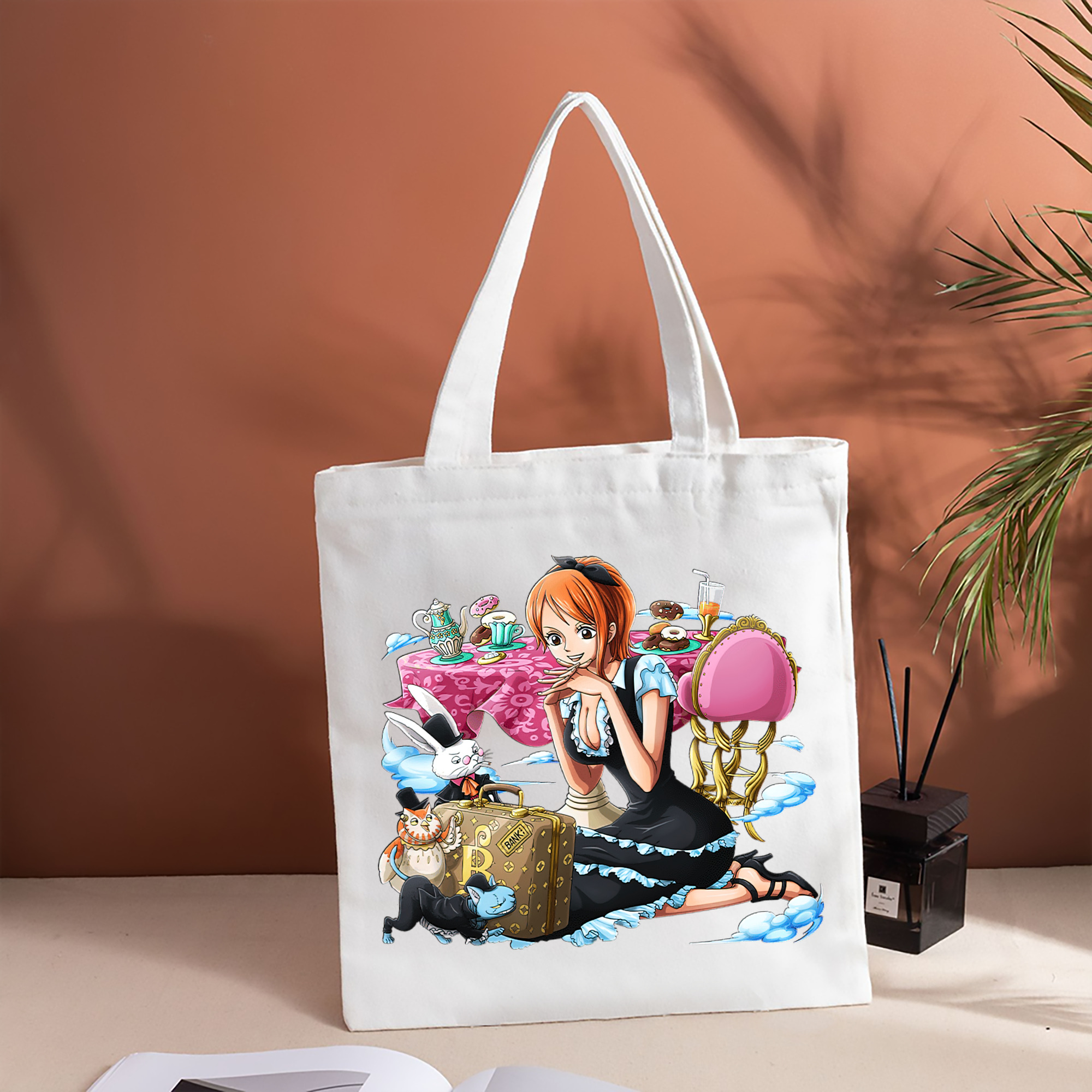 ワンピース ナミ ONE PIECE Nami 縦型キャンバス生地手提げバッグ　トートバッグ