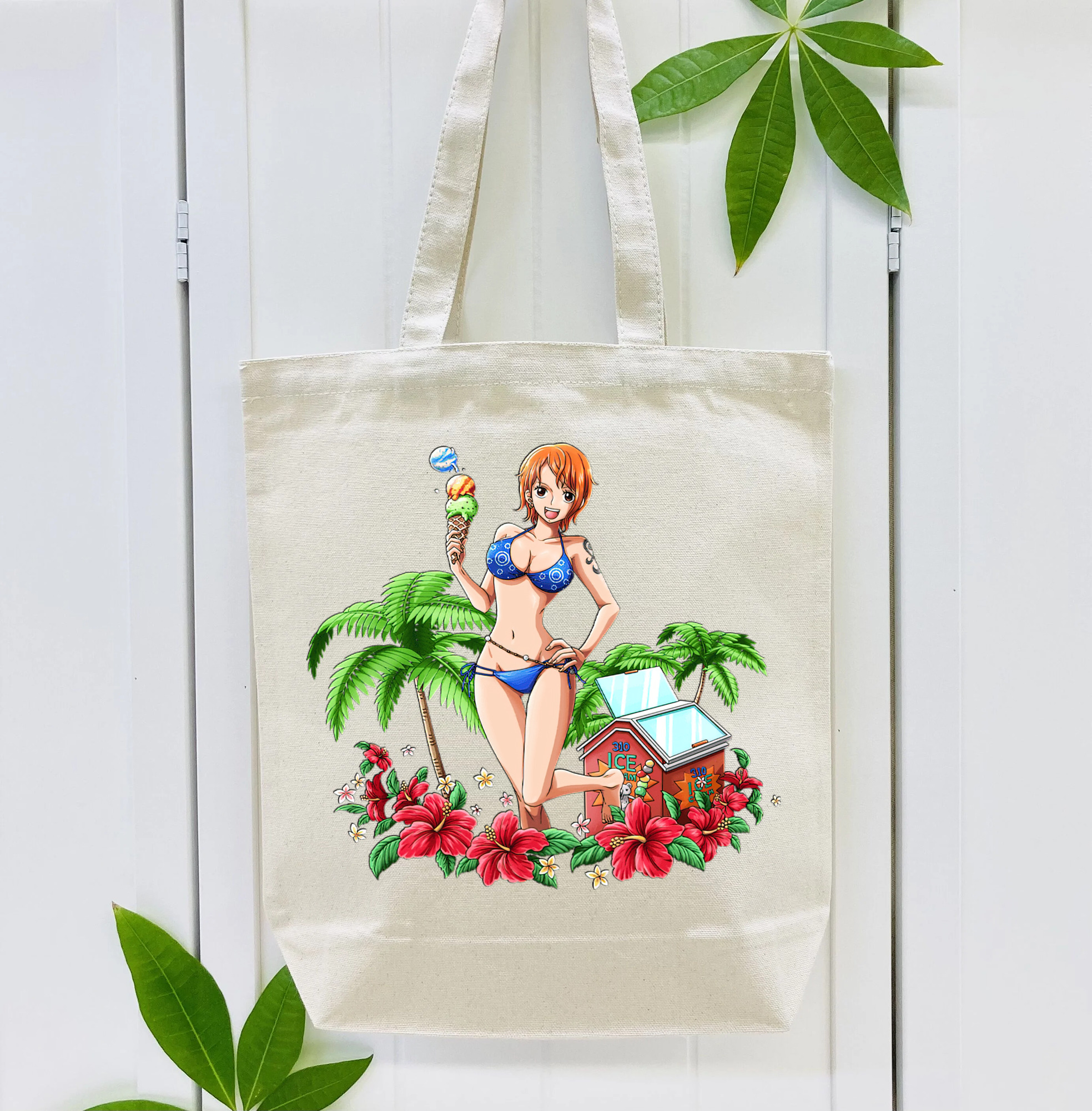 ワンピース ナミ ONE PIECE Nami 縦型キャンバス生地手提げバッグ　トートバッグ