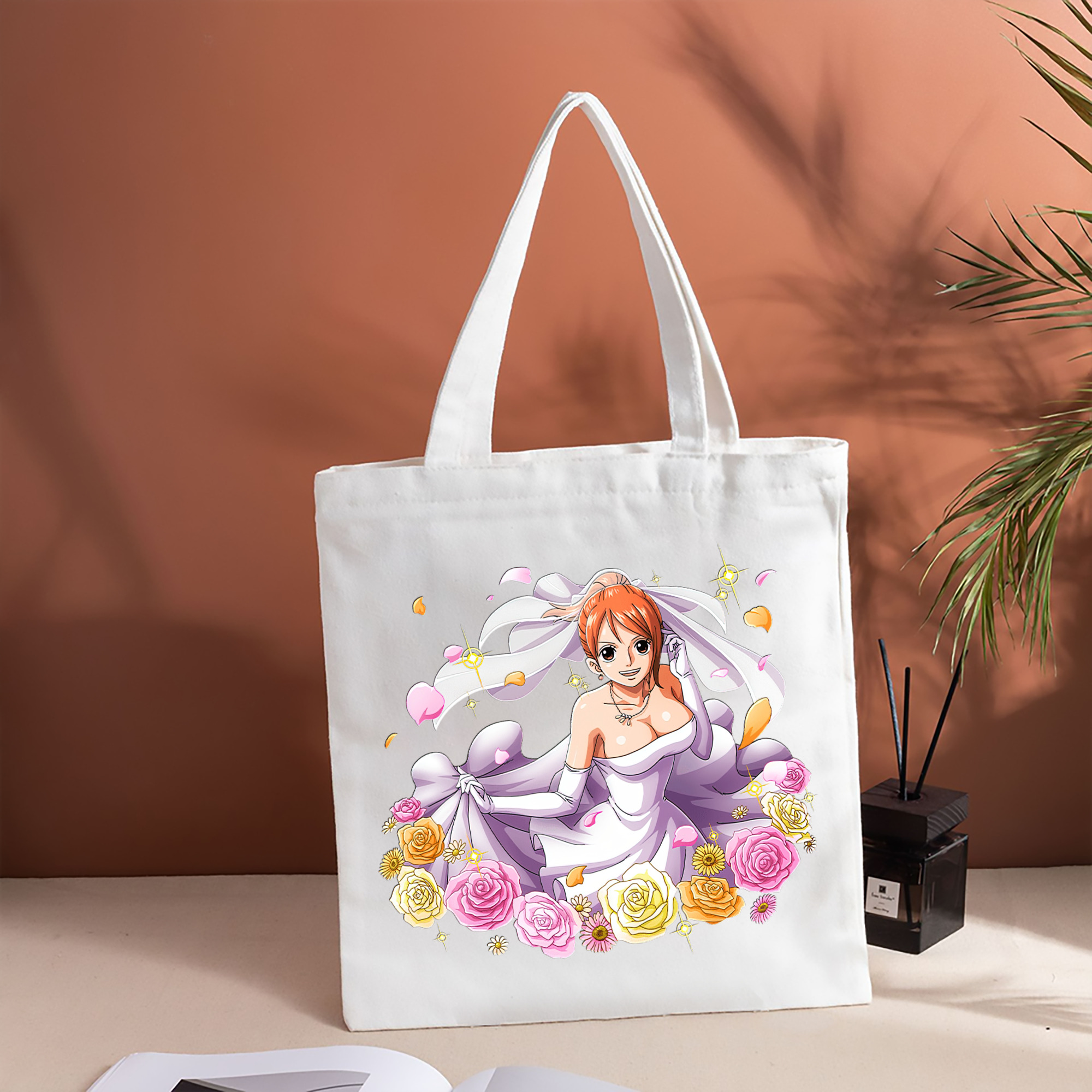 ワンピース ナミ ONE PIECE Nami 縦型キャンバス生地手提げバッグ　トートバッグ