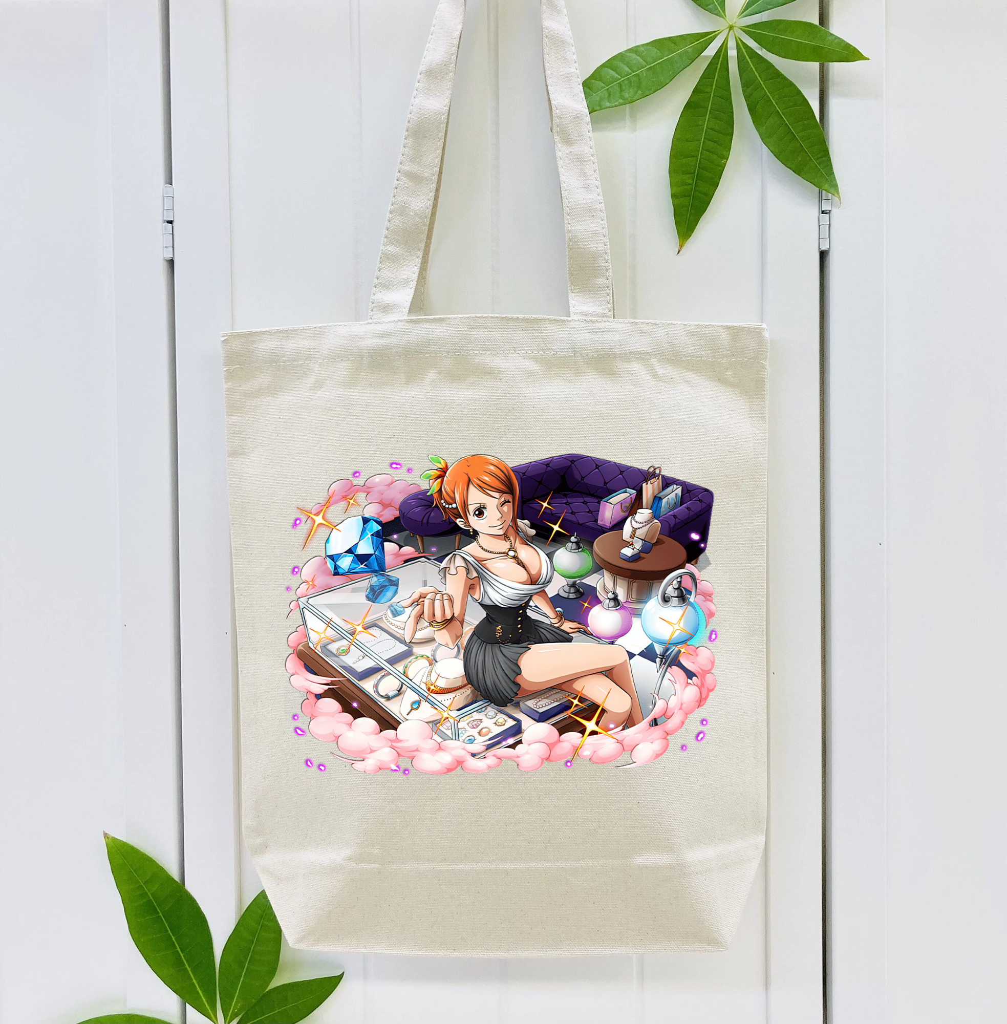 ワンピース ナミ ONE PIECE Nami 縦型キャンバス生地手提げバッグ　トートバッグ
