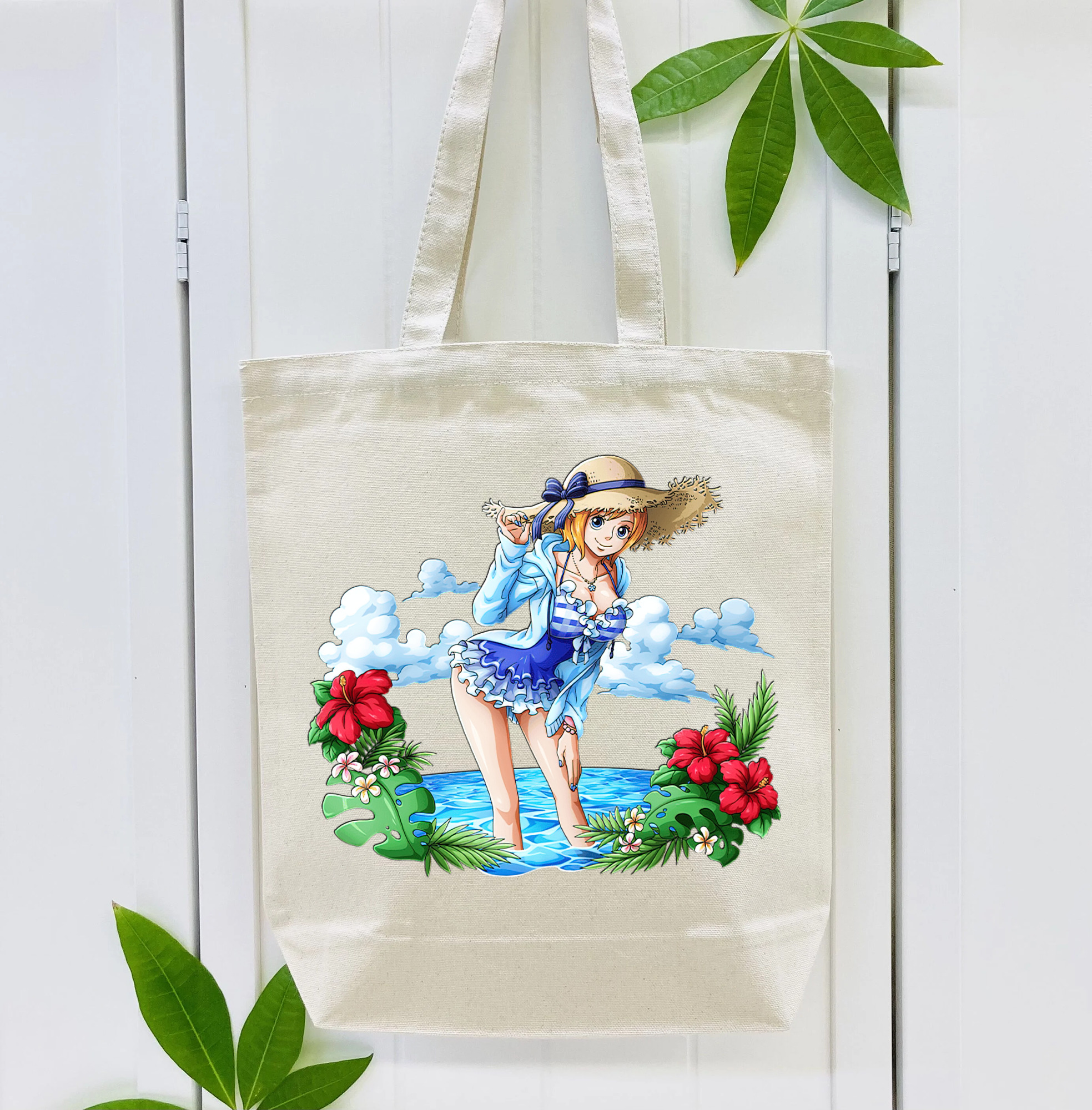 ワンピース ナミ ONE PIECE Nami 縦型キャンバス生地手提げバッグ　トートバッグ