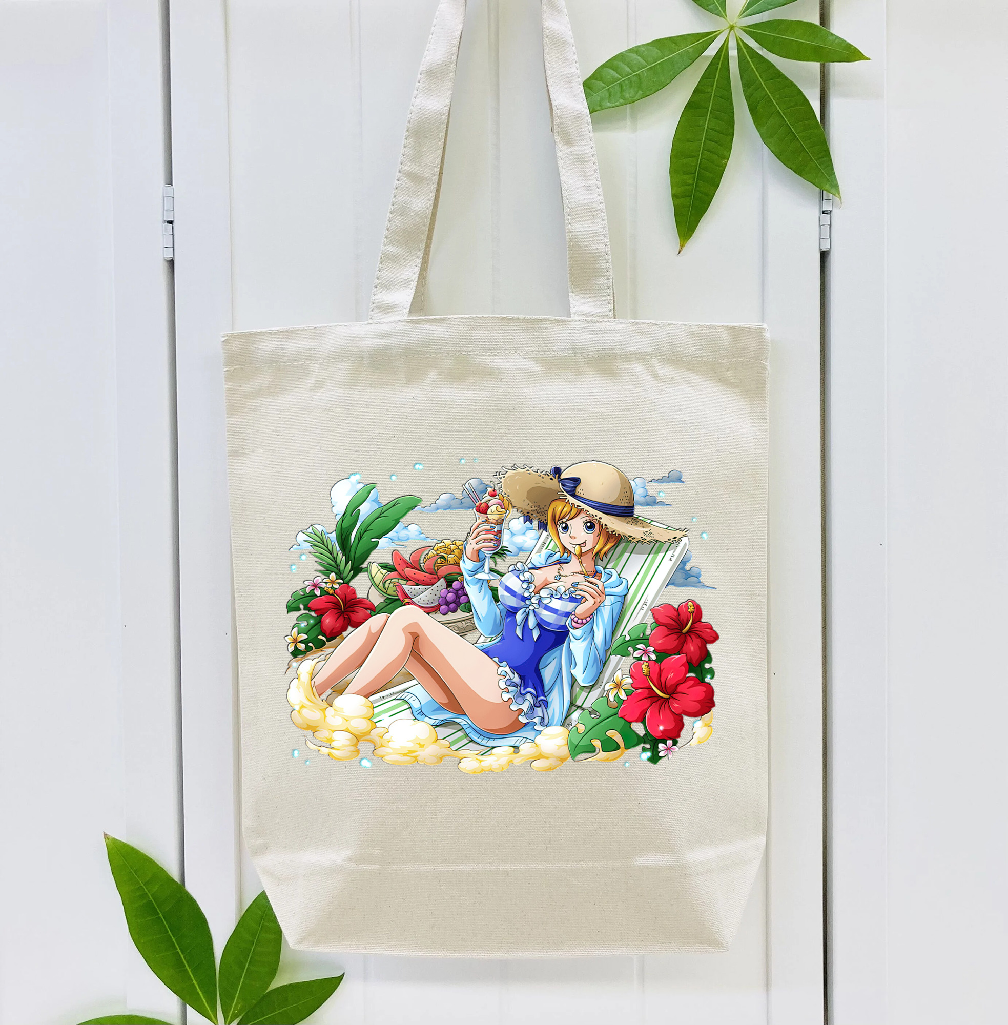ワンピース ナミ ONE PIECE Nami 縦型キャンバス生地手提げバッグ　トートバッグ