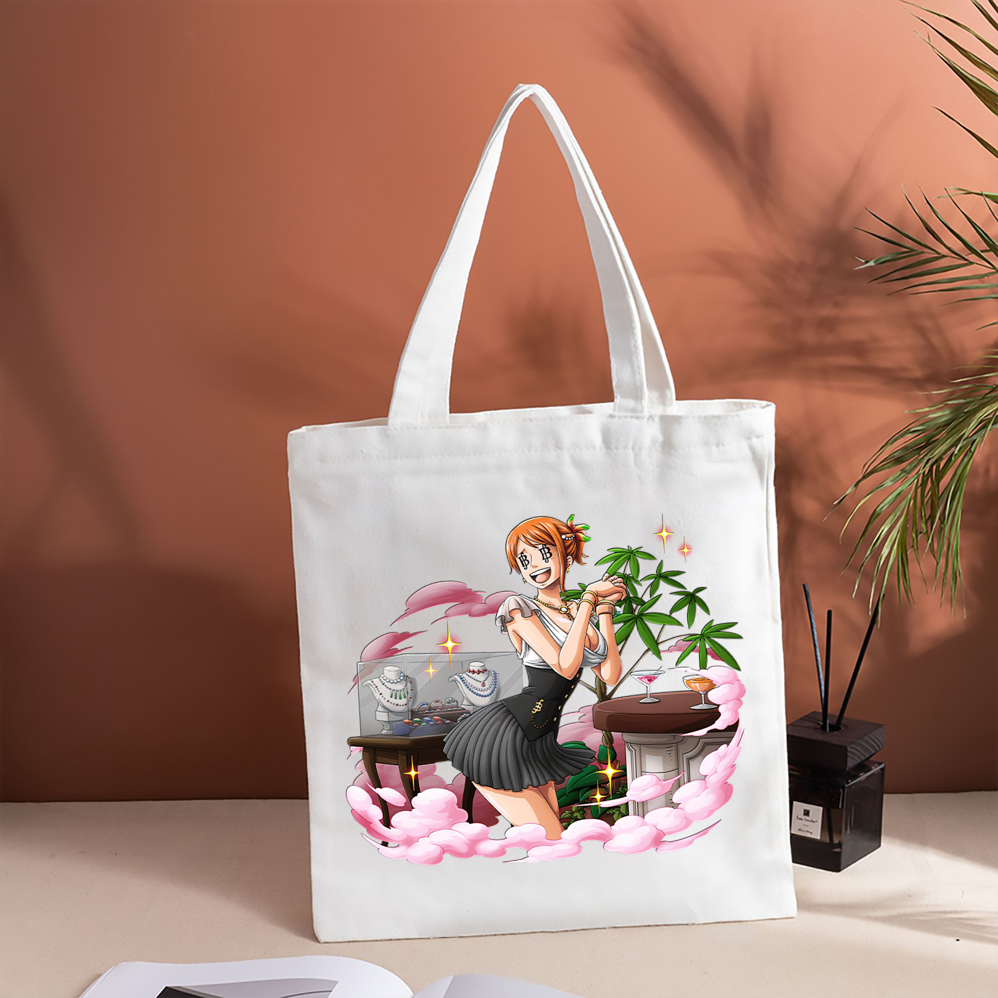 ワンピース ナミ ONE PIECE Nami 縦型キャンバス生地手提げバッグ　トートバッグ