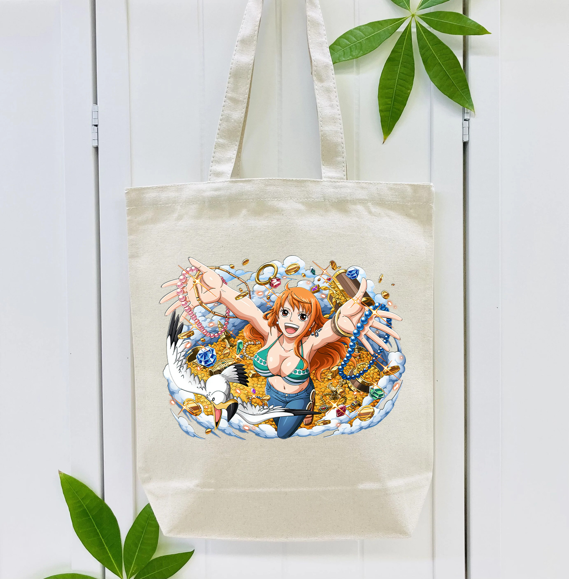 ワンピース ナミ ONE PIECE Nami 縦型キャンバス生地手提げバッグ　トートバッグ