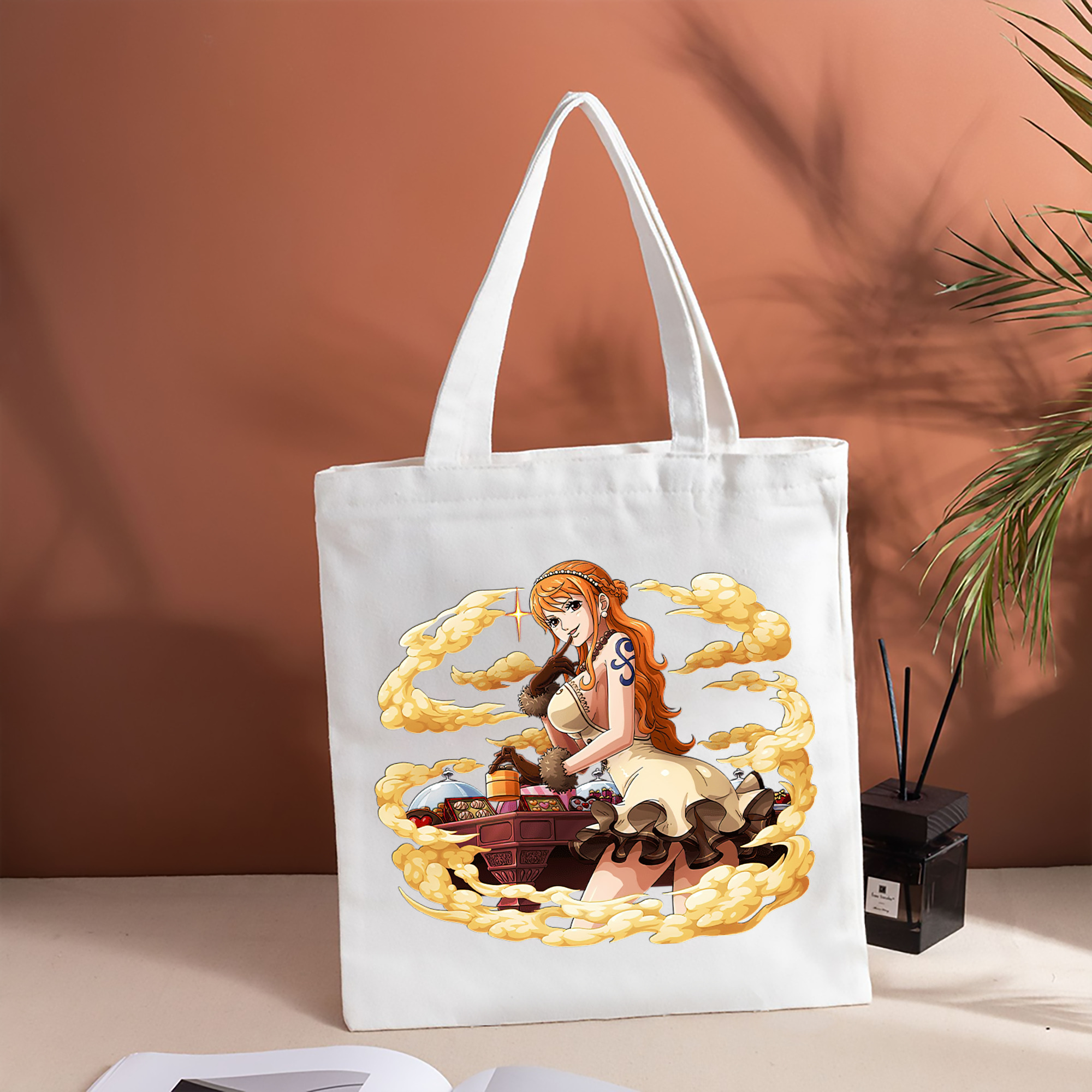 ワンピース ナミ ONE PIECE Nami 縦型キャンバス生地手提げバッグ　トートバッグ