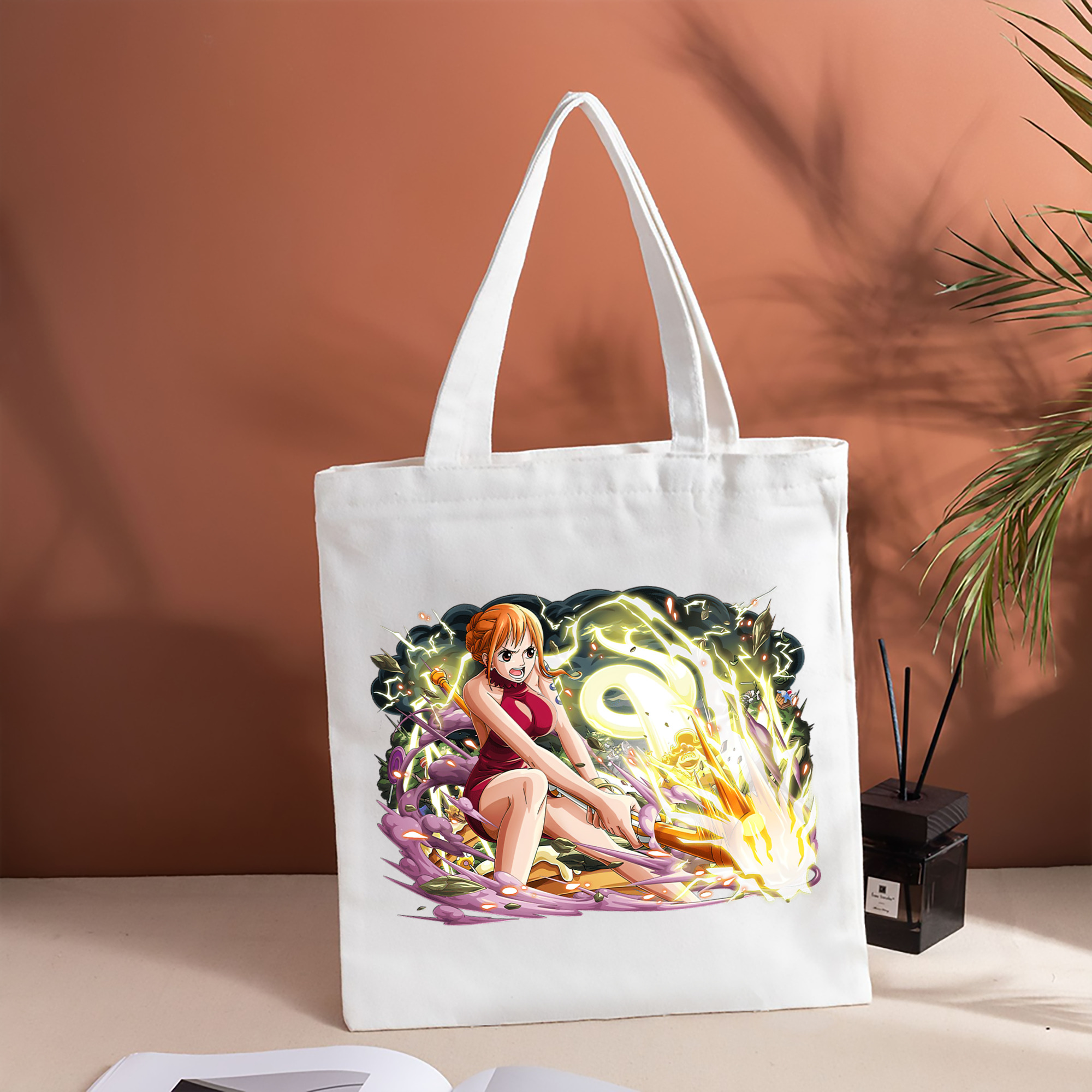 ワンピース ナミ ONE PIECE Nami 縦型キャンバス生地手提げバッグ　トートバッグ