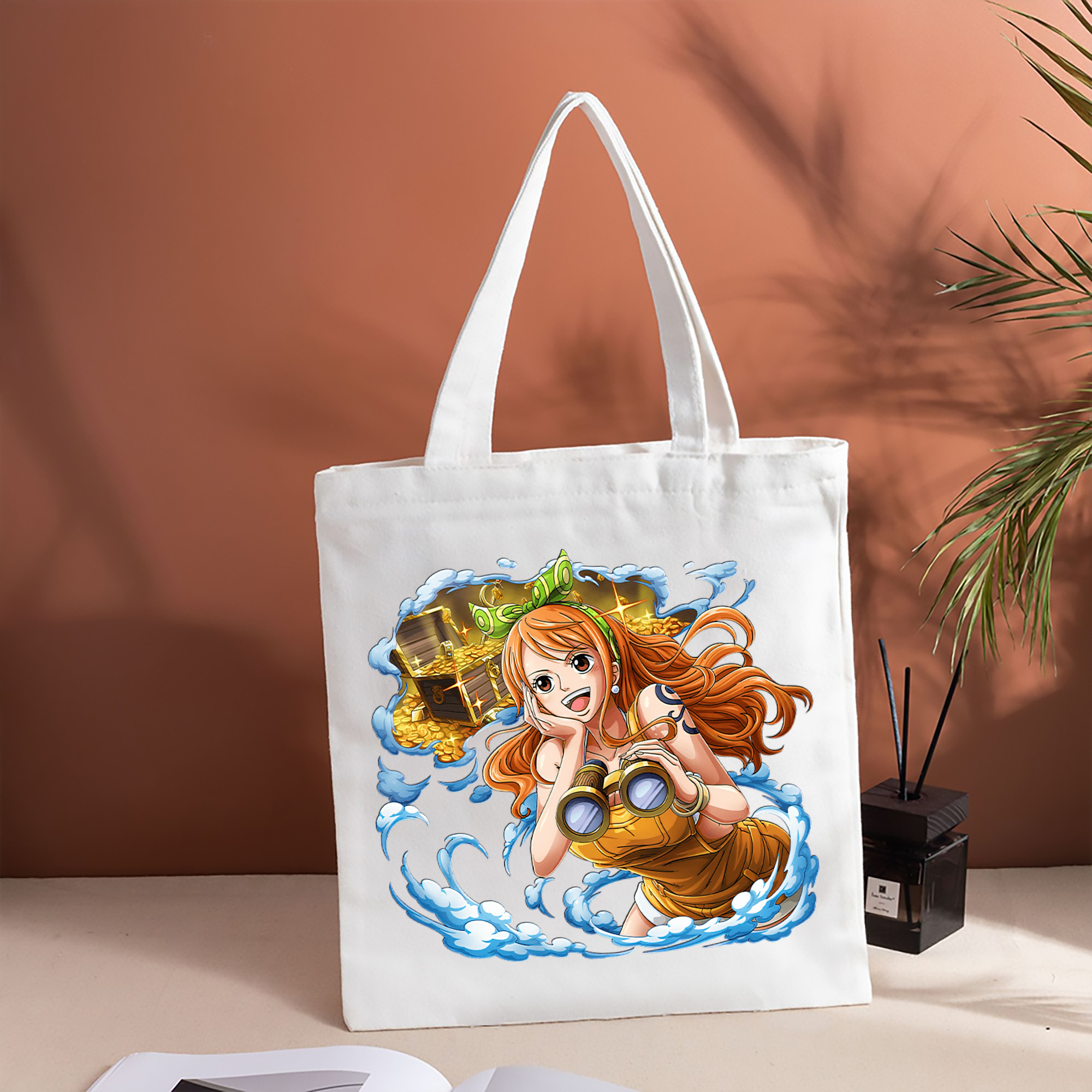 ワンピース ナミ ONE PIECE Nami 縦型キャンバス生地手提げバッグ　トートバッグ