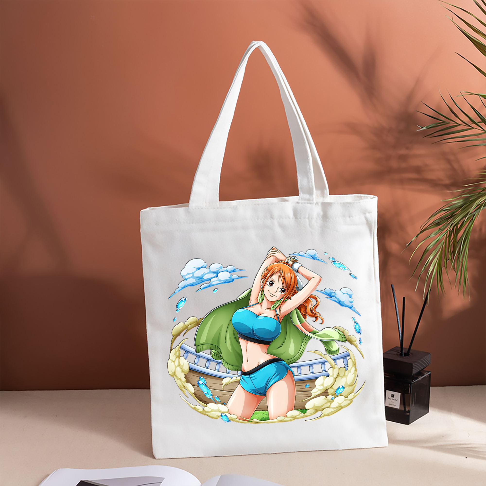 ワンピース ナミ ONE PIECE Nami 縦型キャンバス生地手提げバッグ　トートバッグ