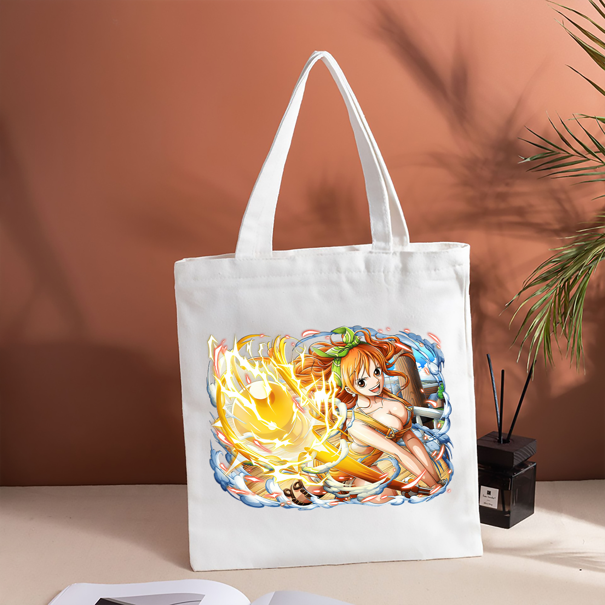 ワンピース ナミ ONE PIECE Nami 縦型キャンバス生地手提げバッグ　トートバッグ