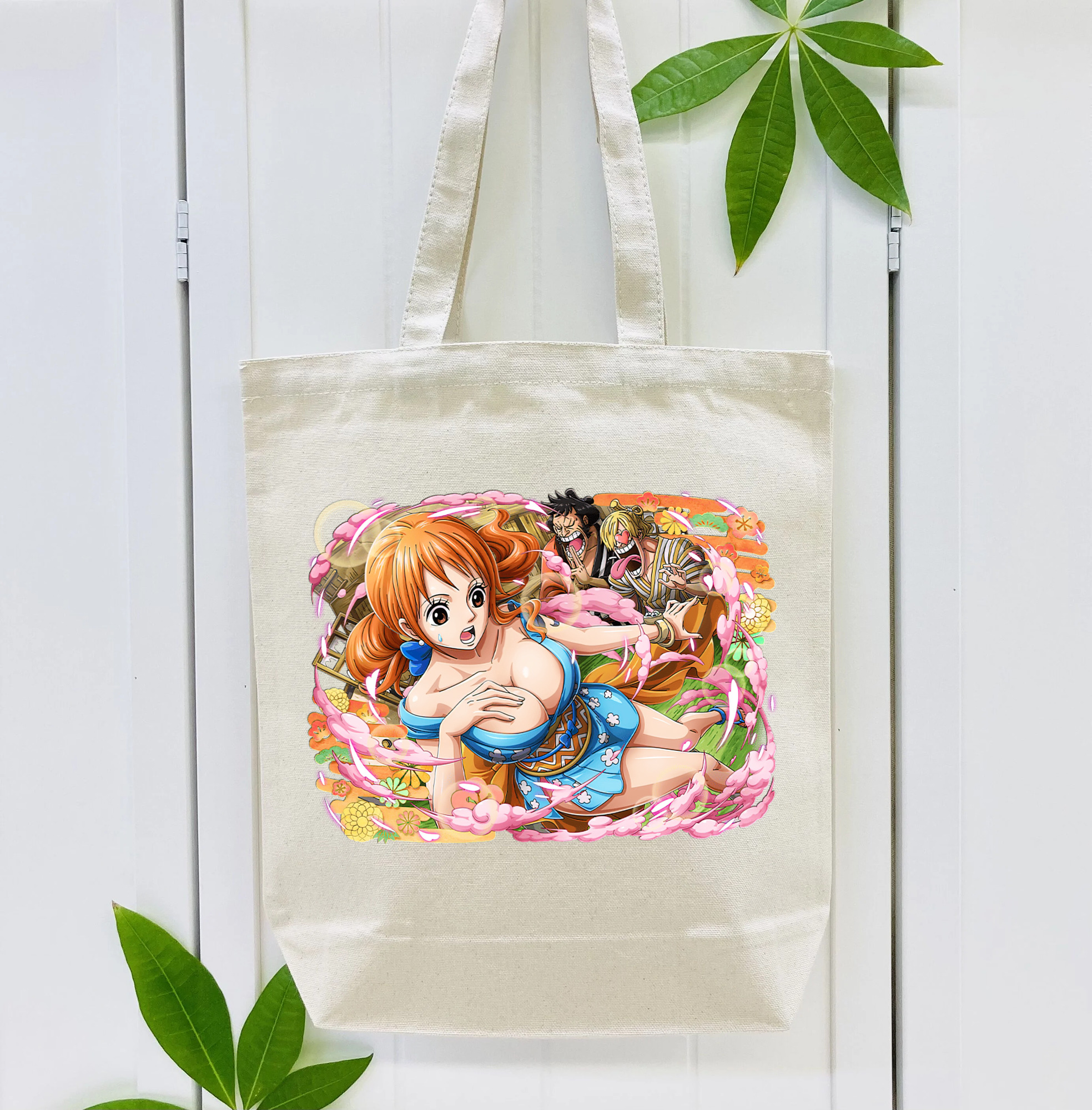 ワンピース ナミ ONE PIECE Nami 縦型キャンバス生地手提げバッグ　トートバッグ