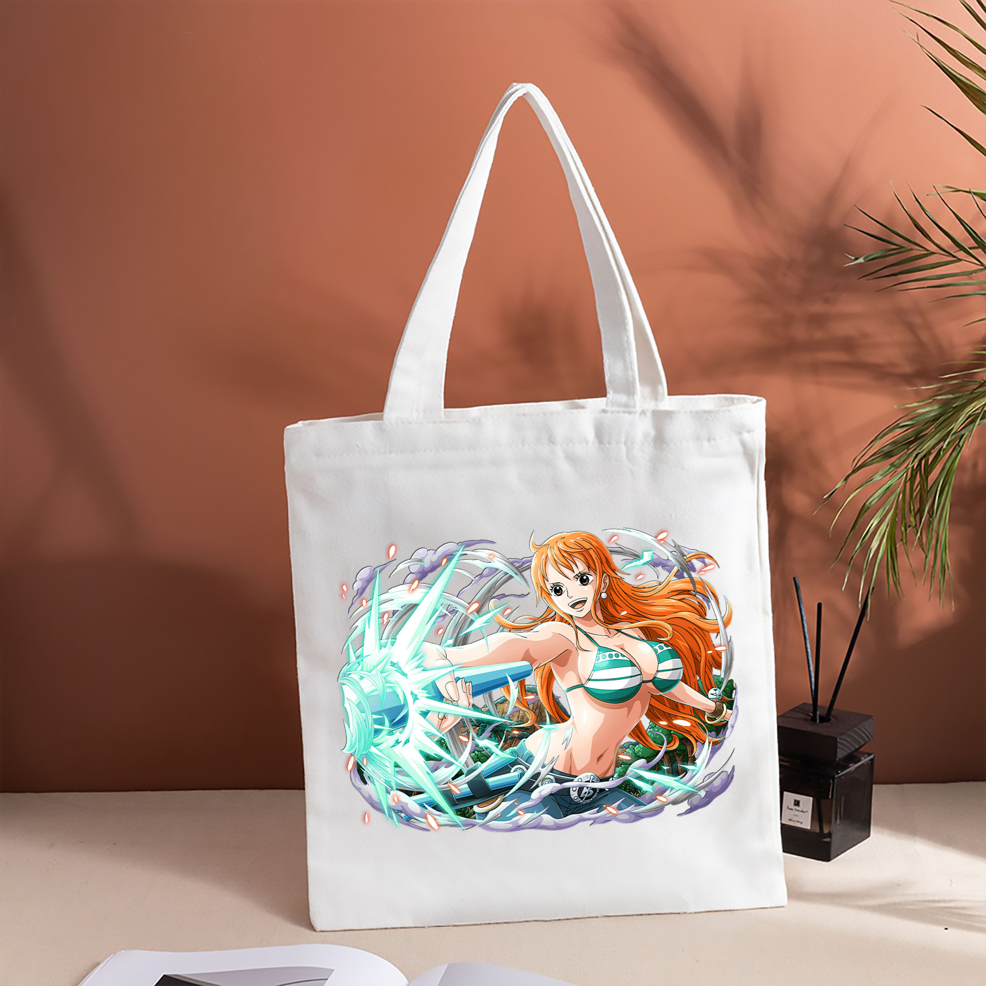 ワンピース ナミ ONE PIECE Nami 縦型キャンバス生地手提げバッグ　トートバッグ