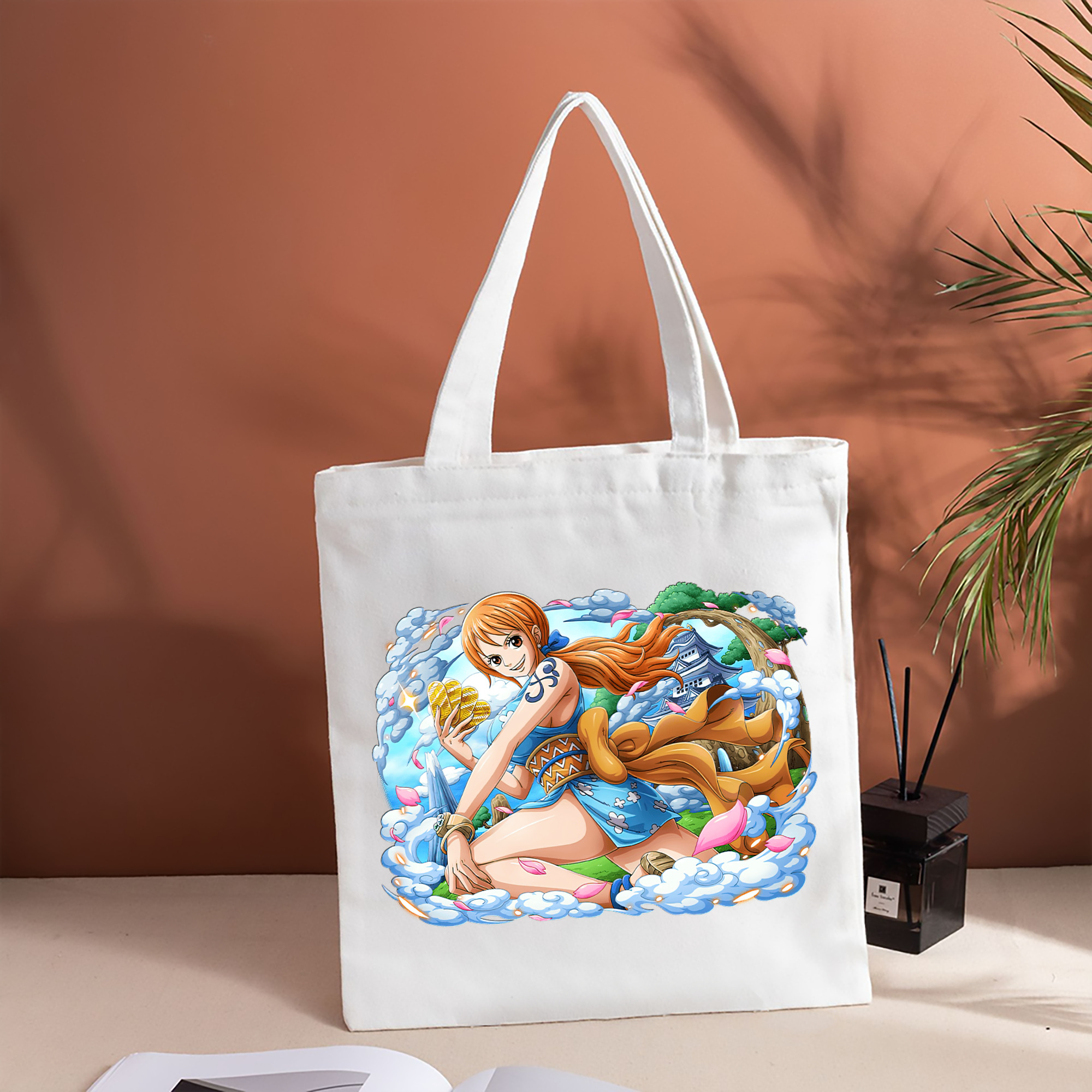 ワンピース ナミ ONE PIECE Nami 縦型キャンバス生地手提げバッグ　トートバッグ