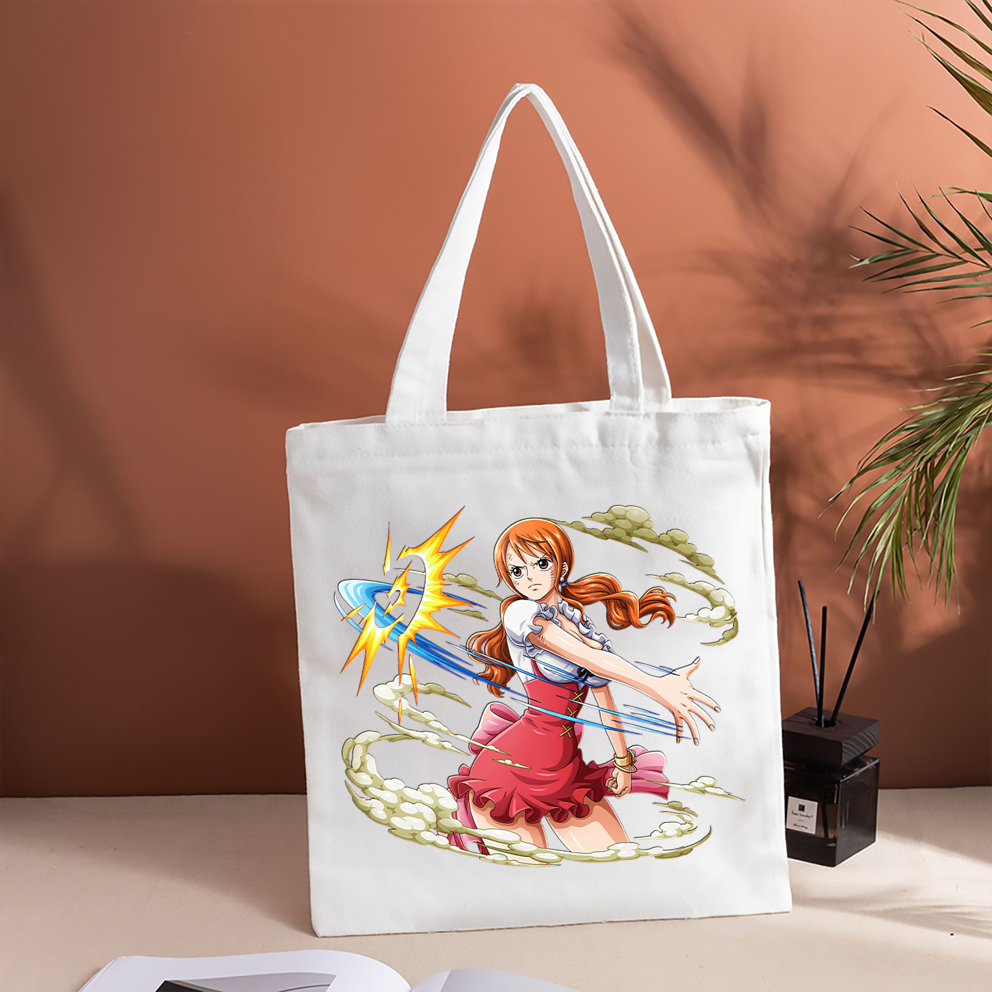 ワンピース ナミ ONE PIECE Nami 縦型キャンバス生地手提げバッグ　トートバッグ