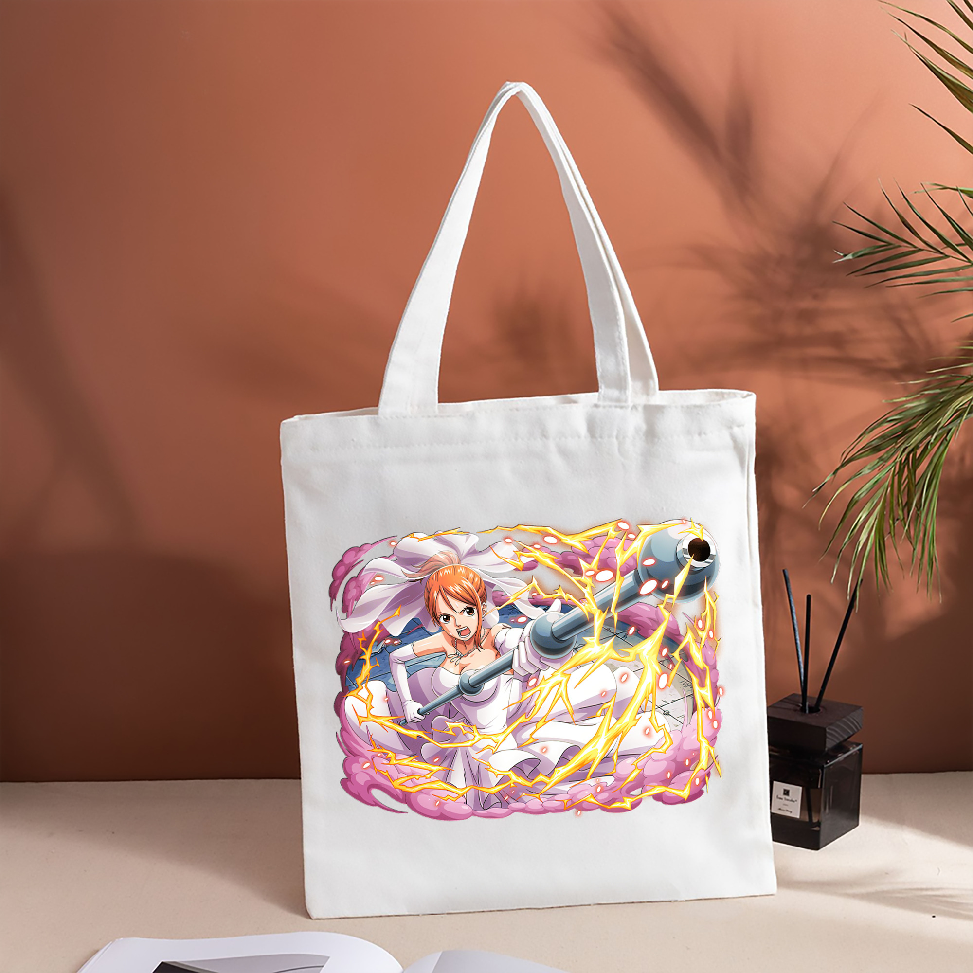 ワンピース ナミ ONE PIECE Nami 縦型キャンバス生地手提げバッグ　トートバッグ