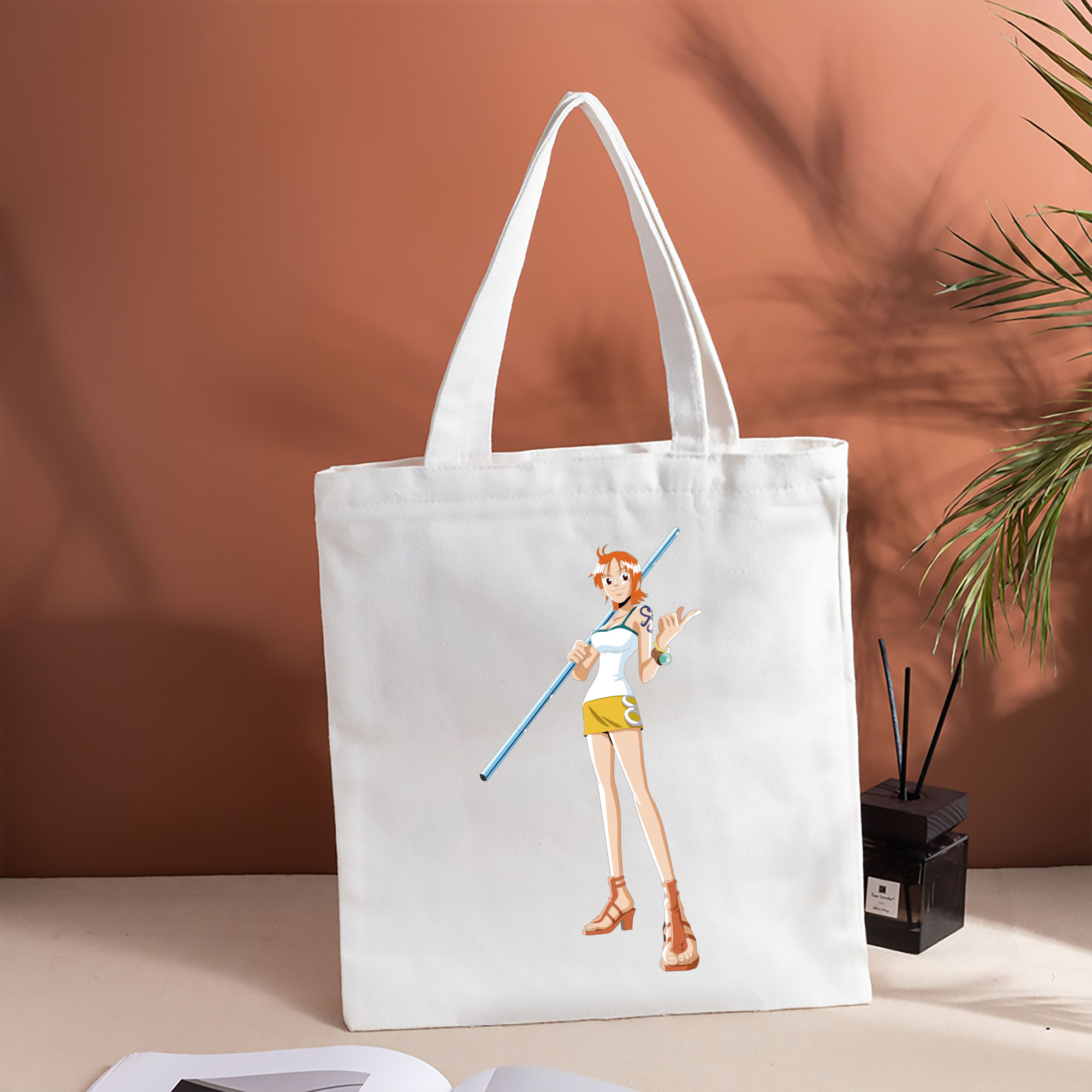 ワンピース ナミ ONE PIECE Nami 縦型キャンバス生地手提げバッグ　トートバッグ