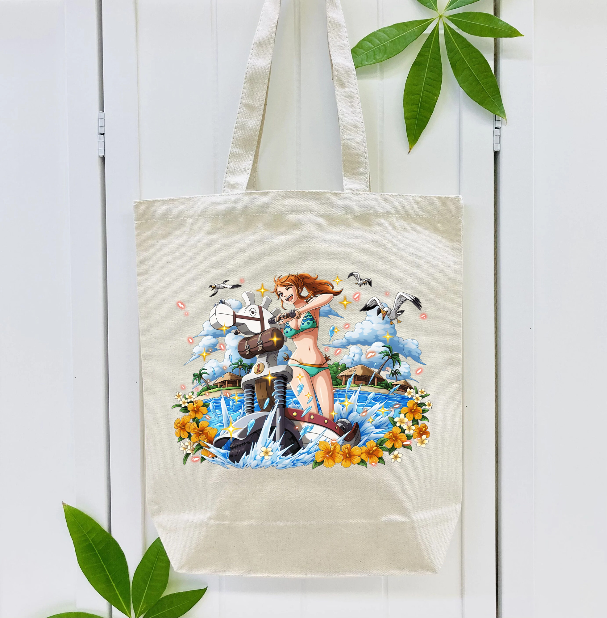 ワンピース ナミ ONE PIECE Nami 縦型キャンバス生地手提げバッグ　トートバッグ