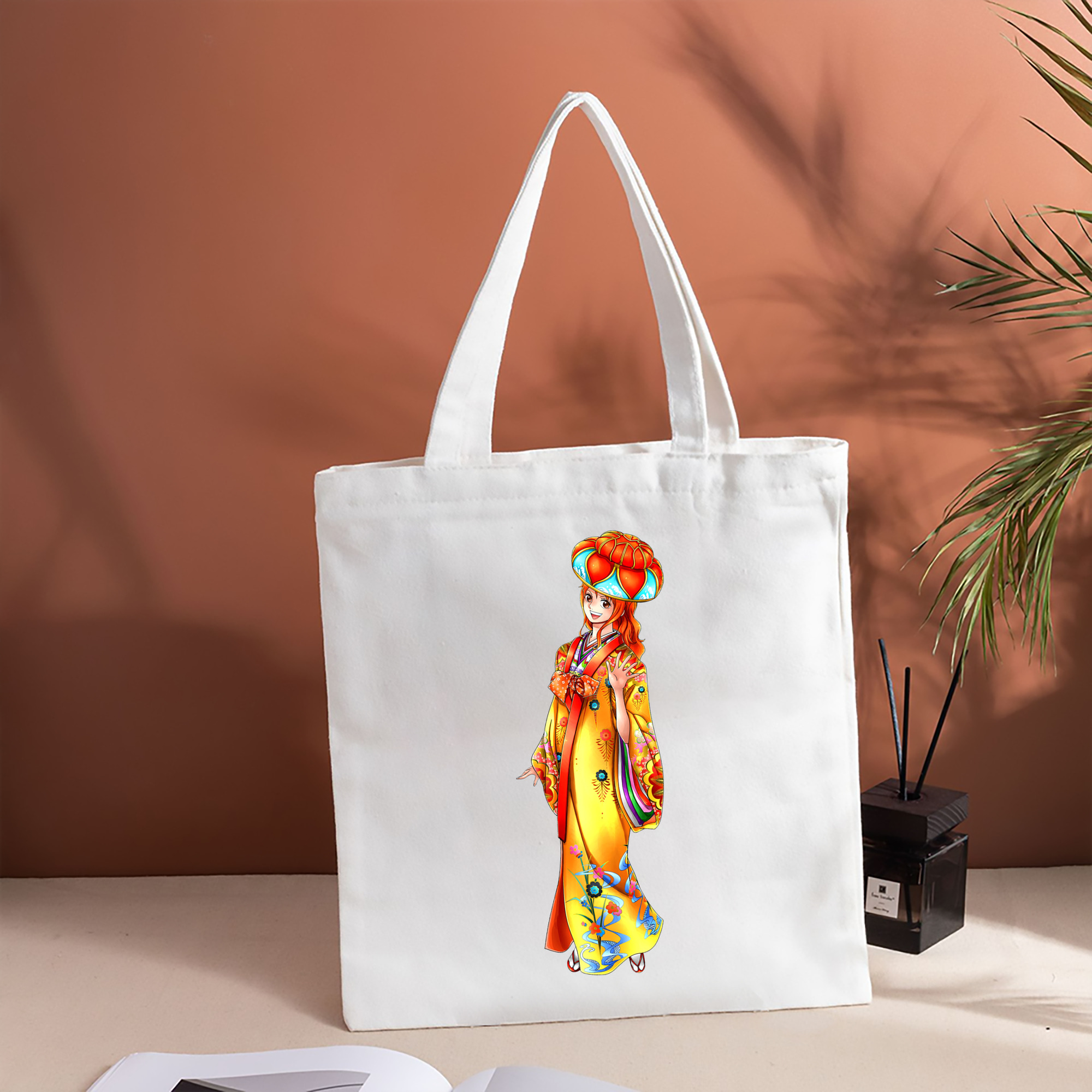 ワンピース ナミ ONE PIECE Nami 縦型キャンバス生地手提げバッグ　トートバッグ